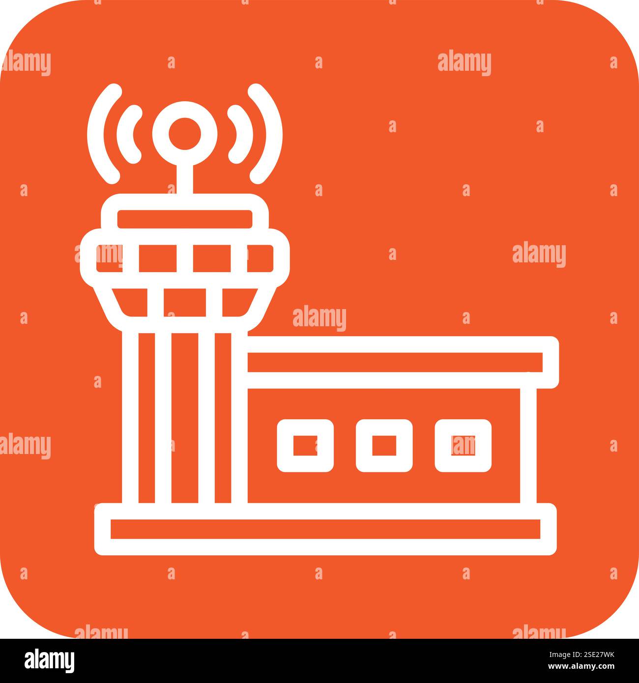 Control tower Vector Icon Design Illustration Stock Vector Image & Art ...