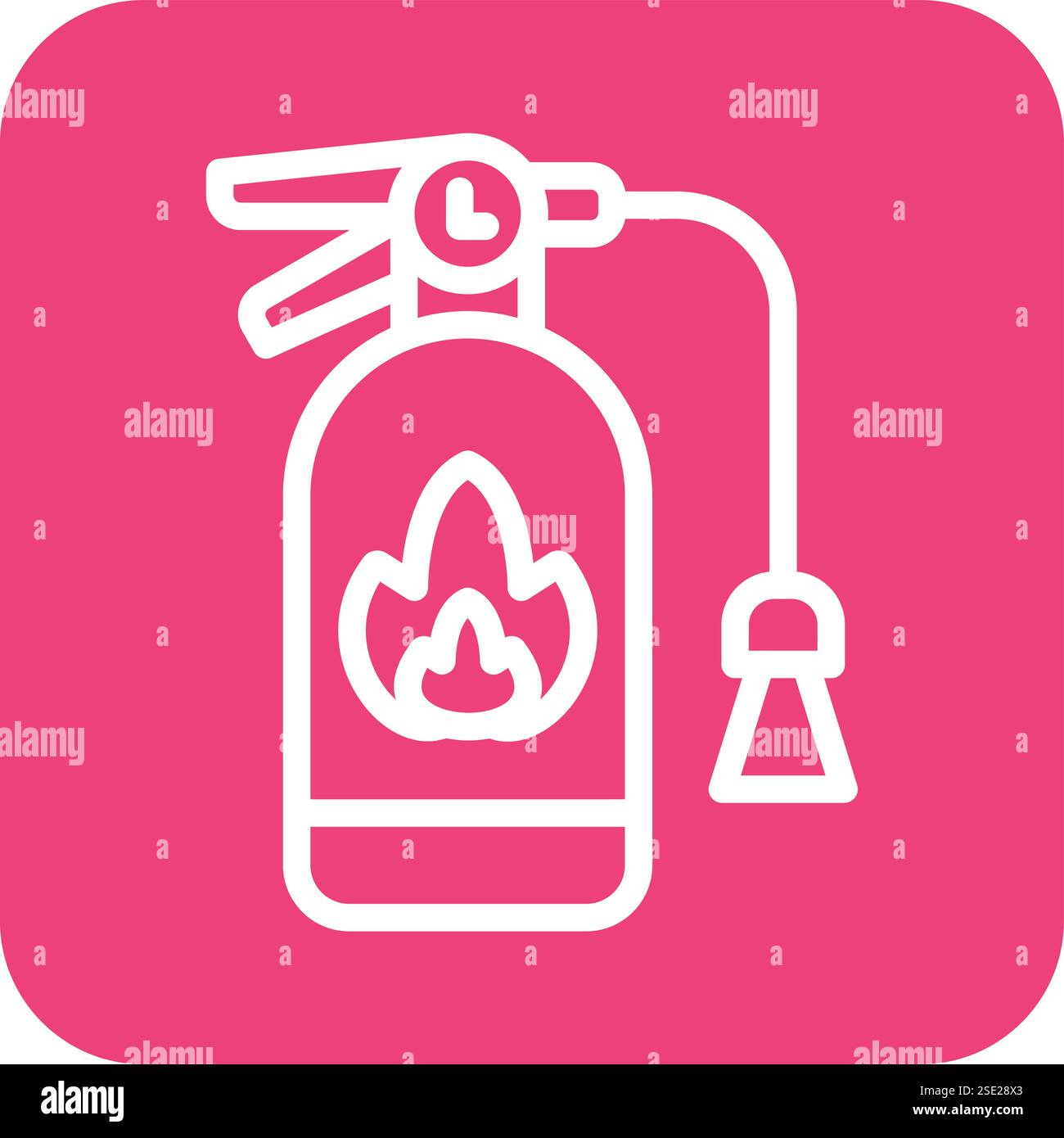 Fire extinguisher Vector Icon Design Illustration Stock Vector
