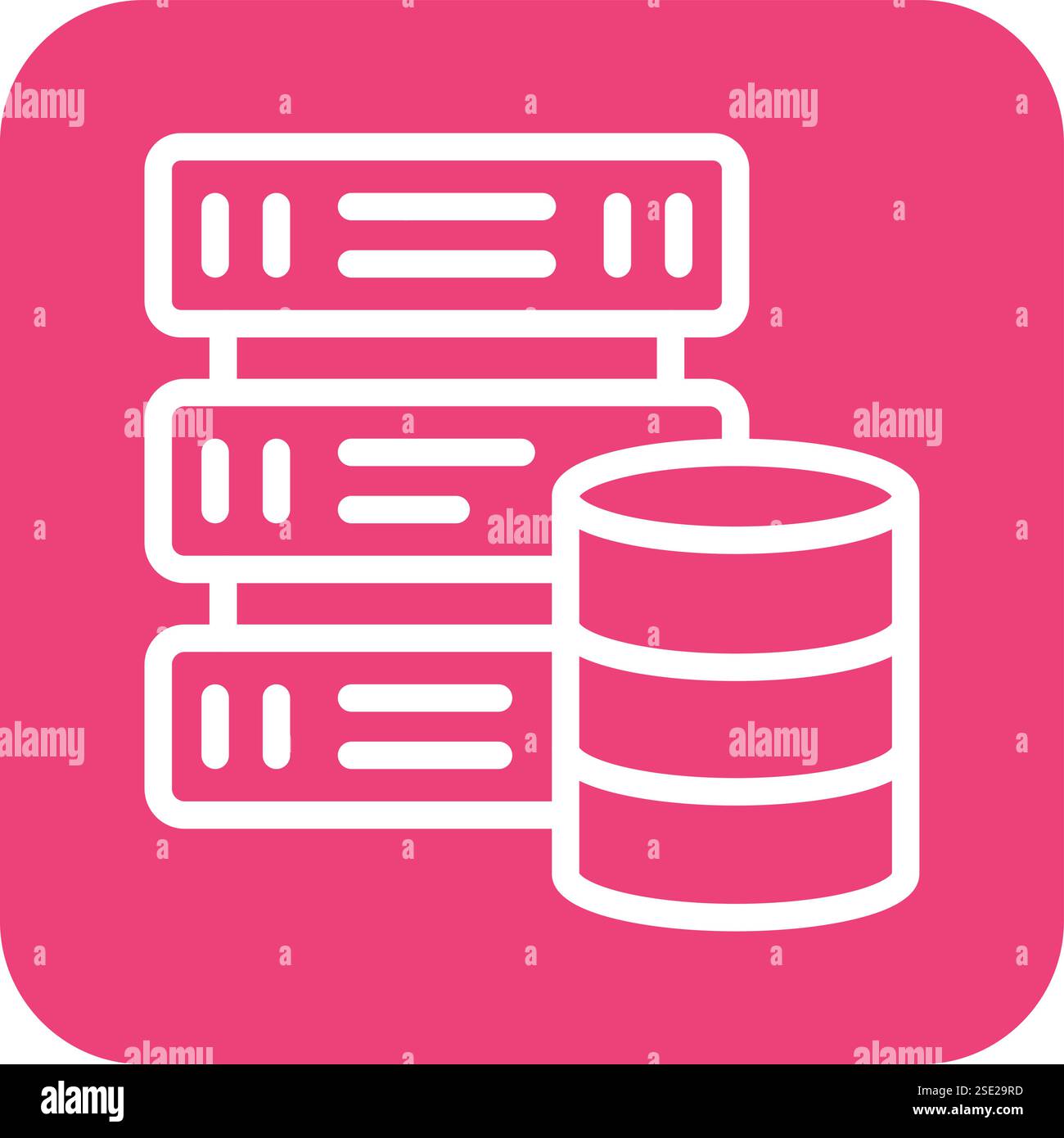 Database Vector Icon Design Illustration Stock Vector