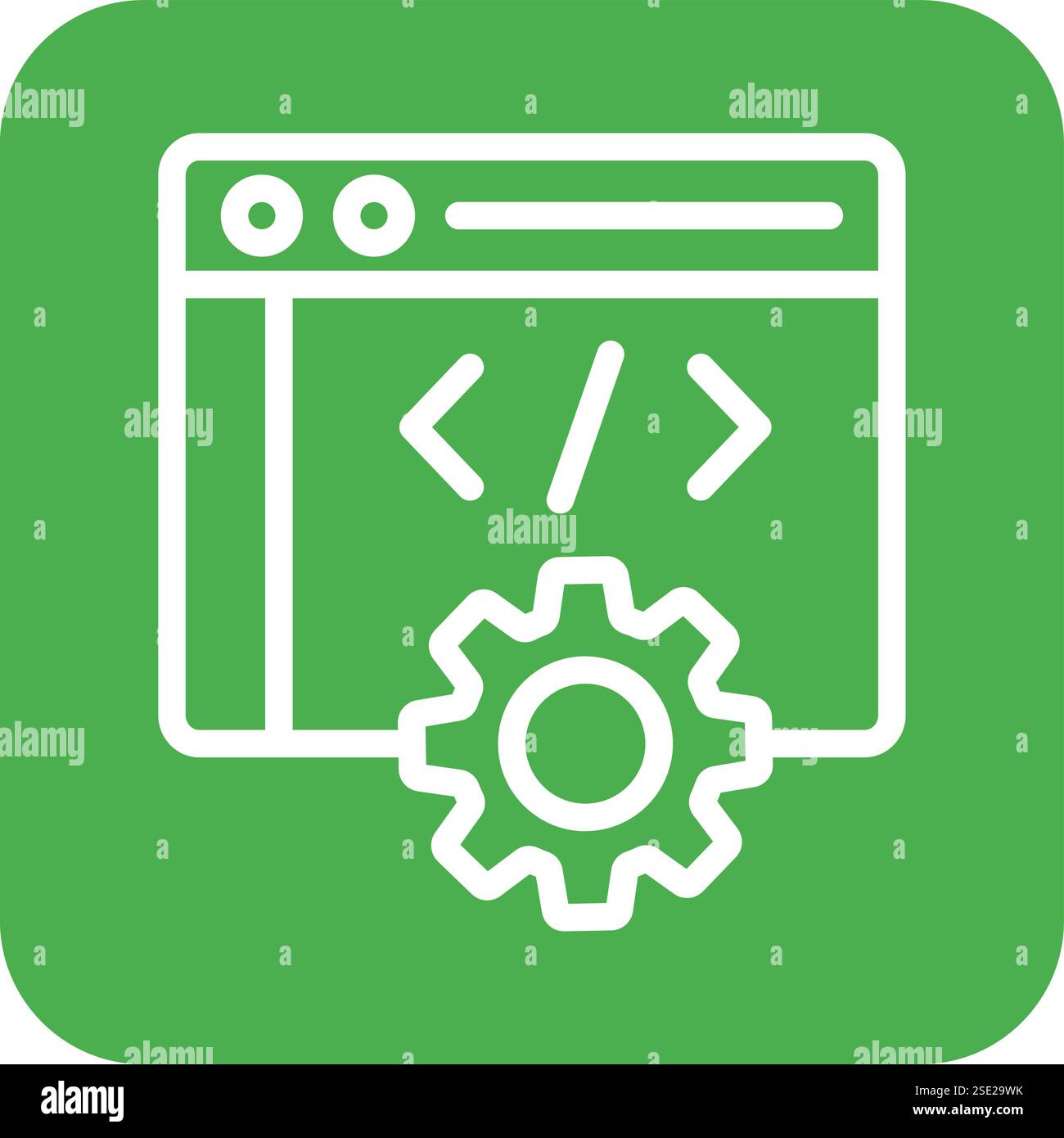 Web development Vector Icon Design Illustration Stock Vector