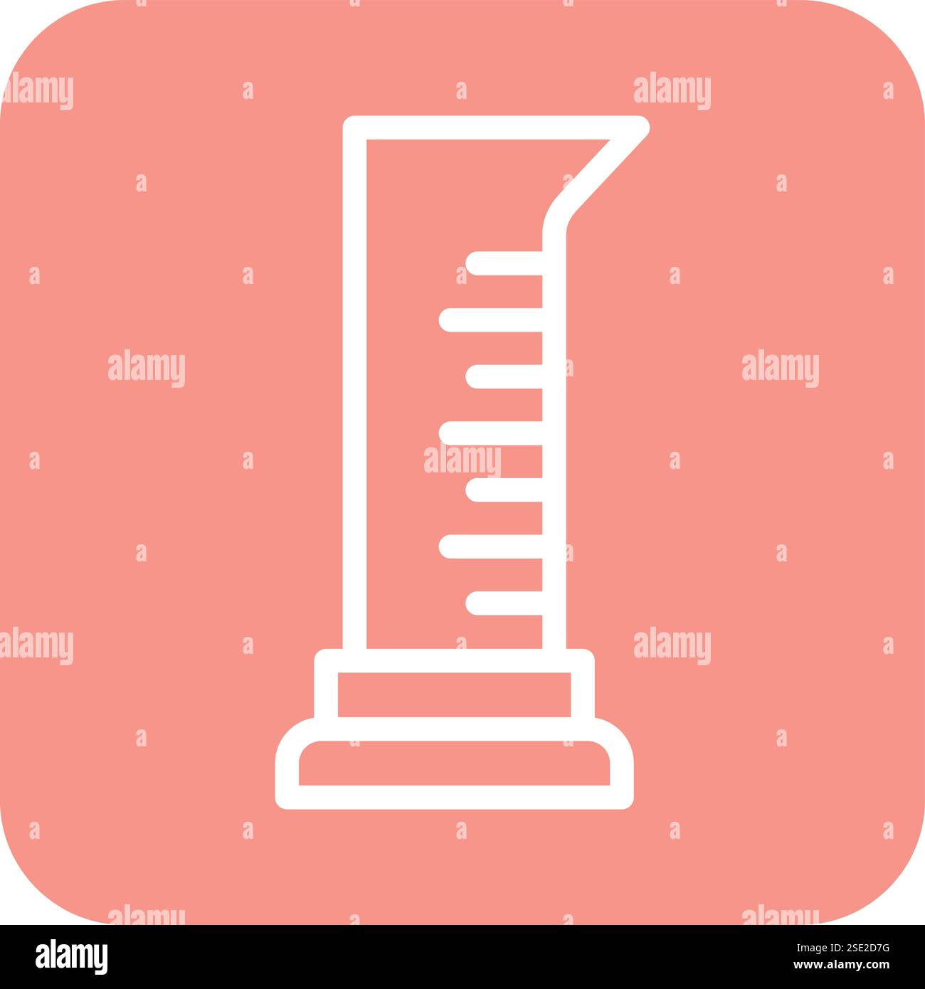 Graduated cylinder Vector Icon Design Illustration Stock Vector
