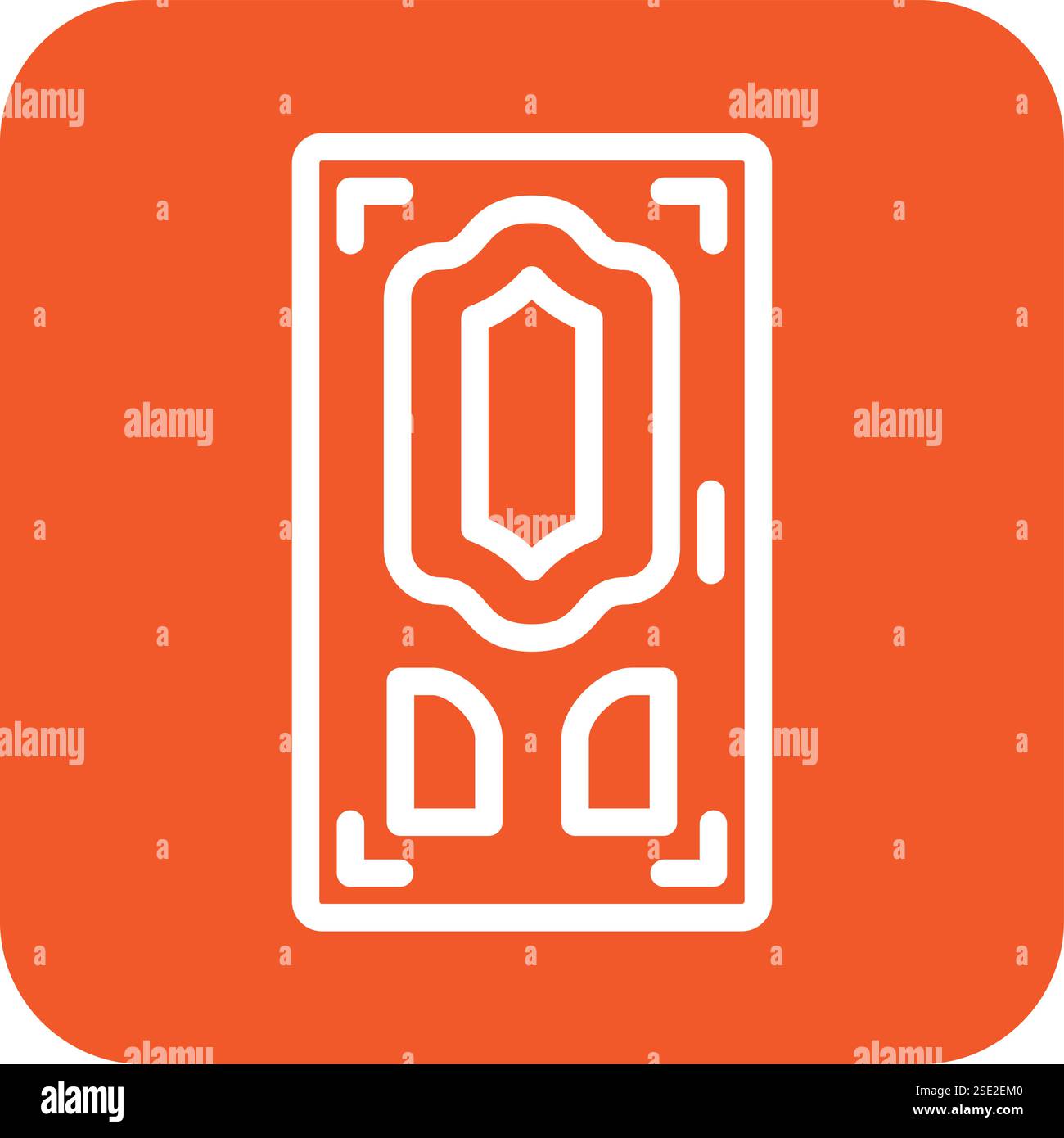 Door Vector Icon Design Illustration Stock Vector