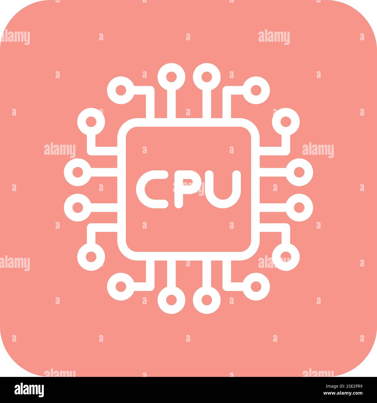 Processors Vector Icon Design Illustration Stock Vector