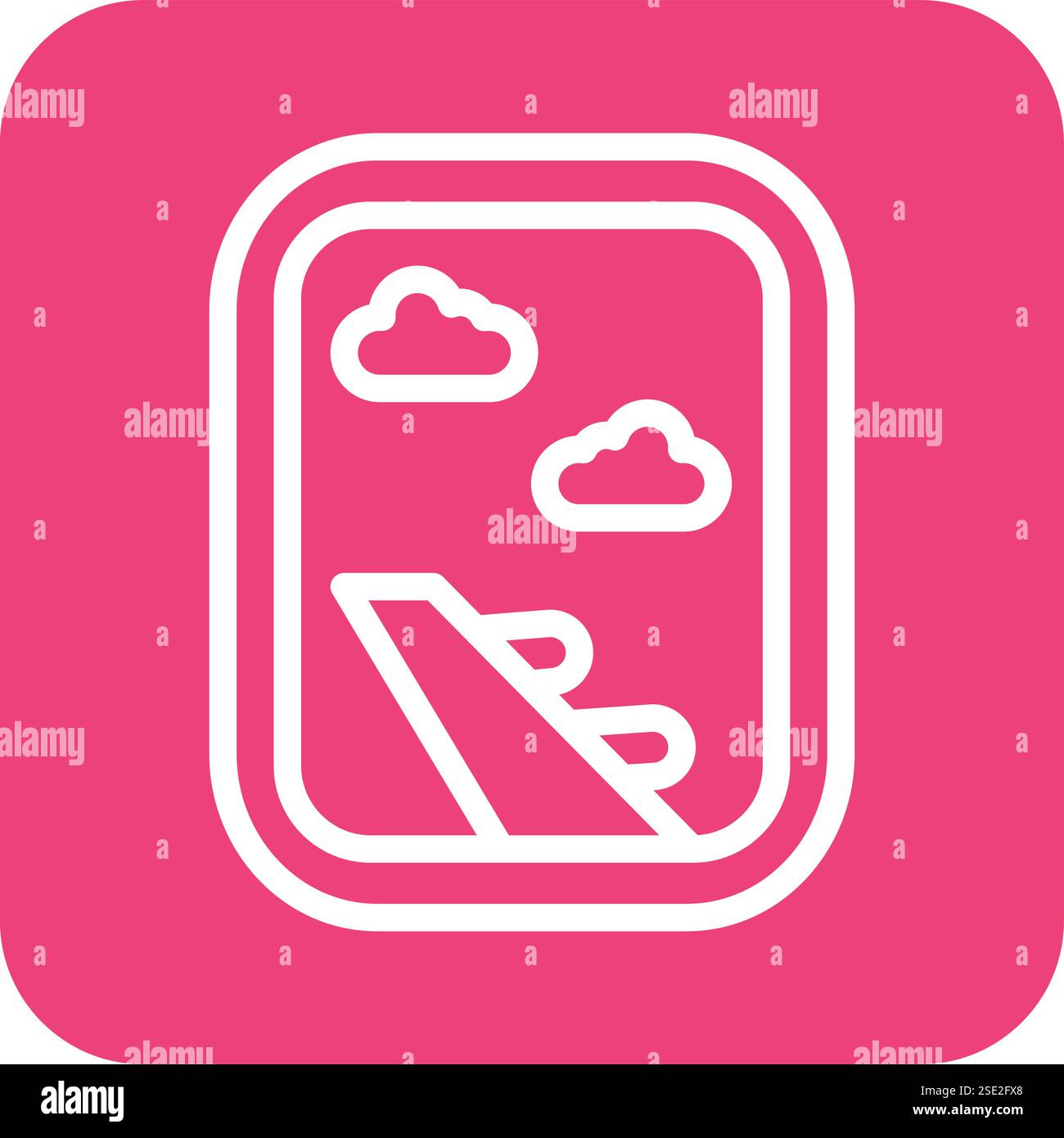Airplane Window Vector Icon Design Illustration Stock Vector