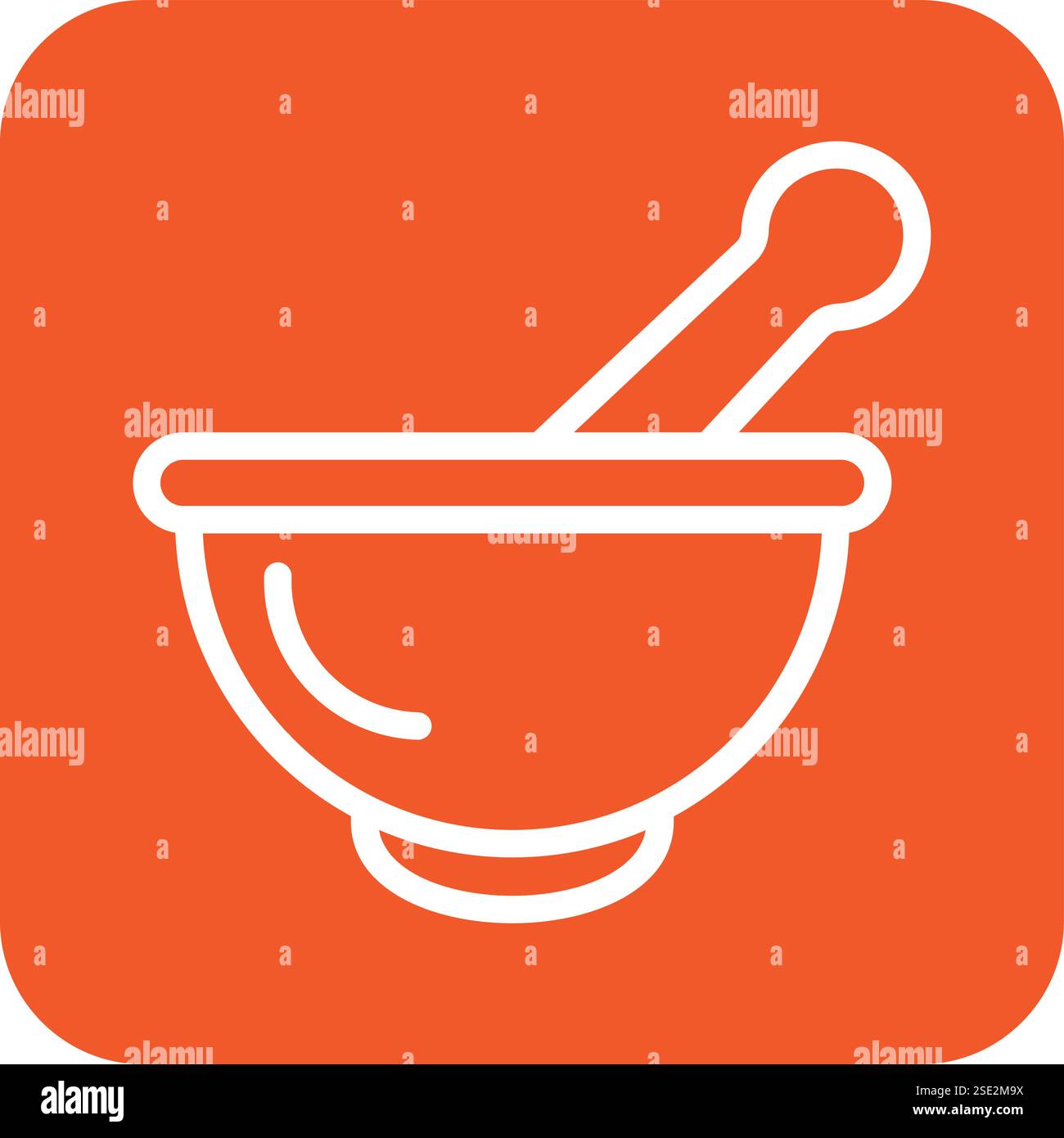 Mortar Vector Icon Design Illustration Stock Vector