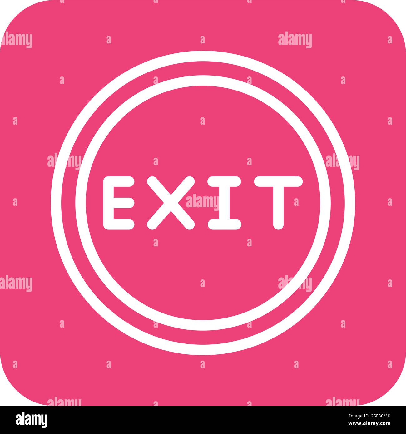 Exit Vector Icon Design Illustration Stock Vector