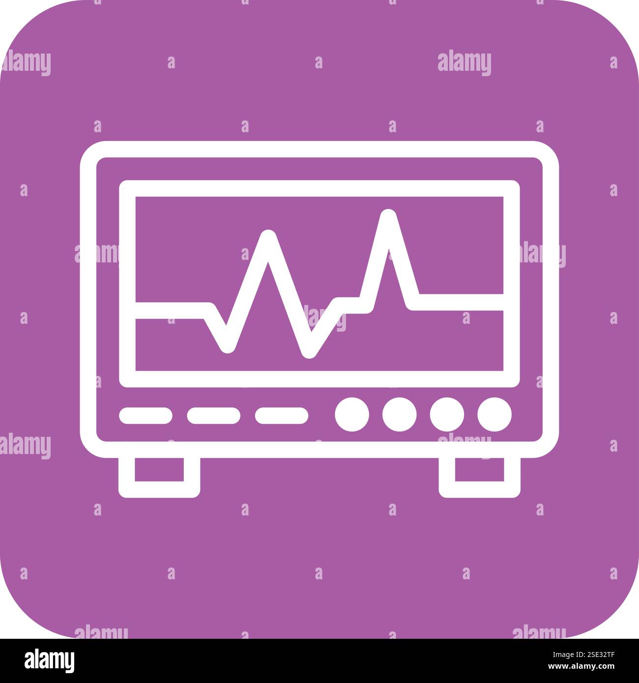 Ecg monitor Vector Icon Design Illustration Stock Vector Image & Art ...