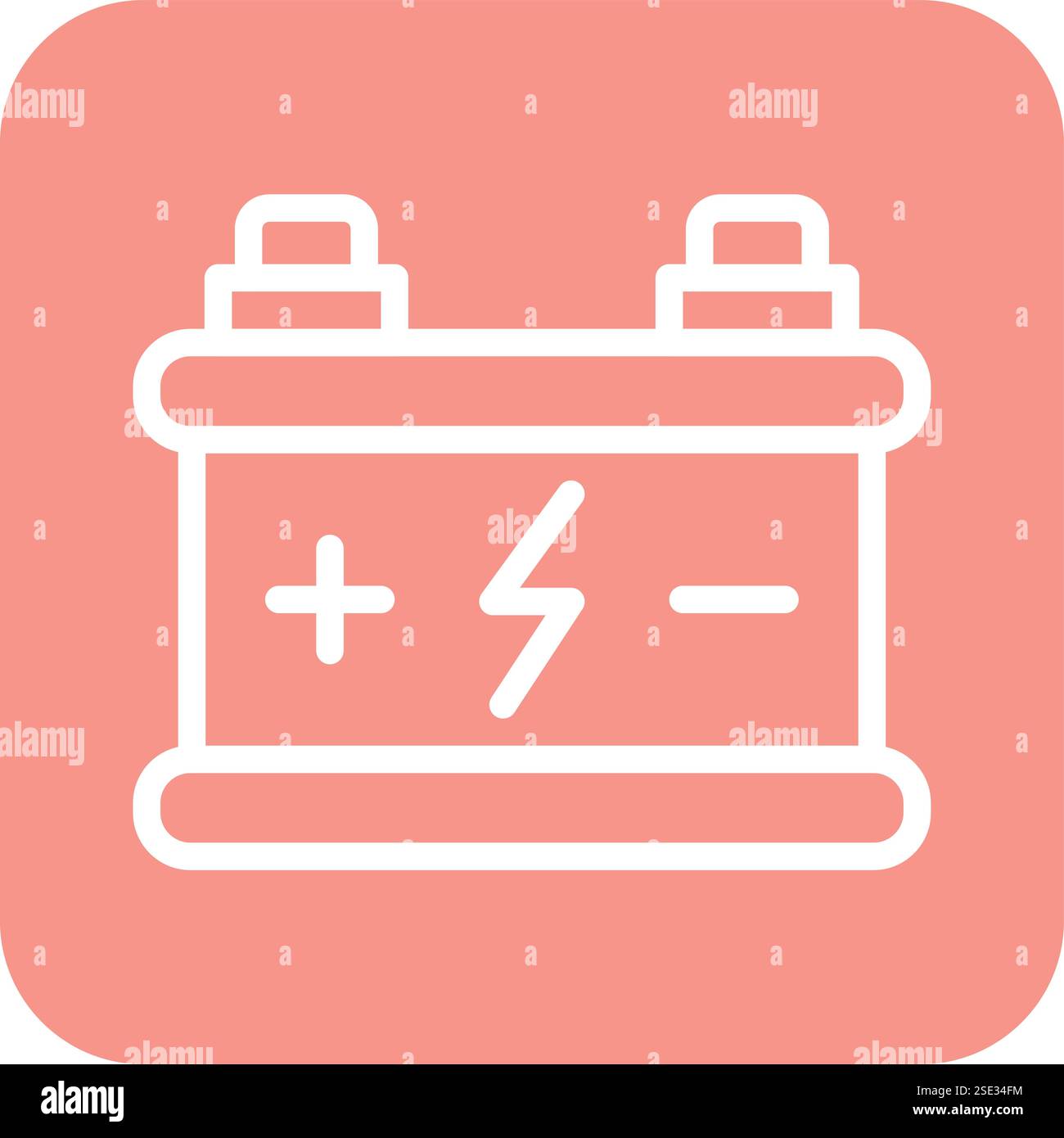 Car battery Vector Icon Design Illustration Stock Vector