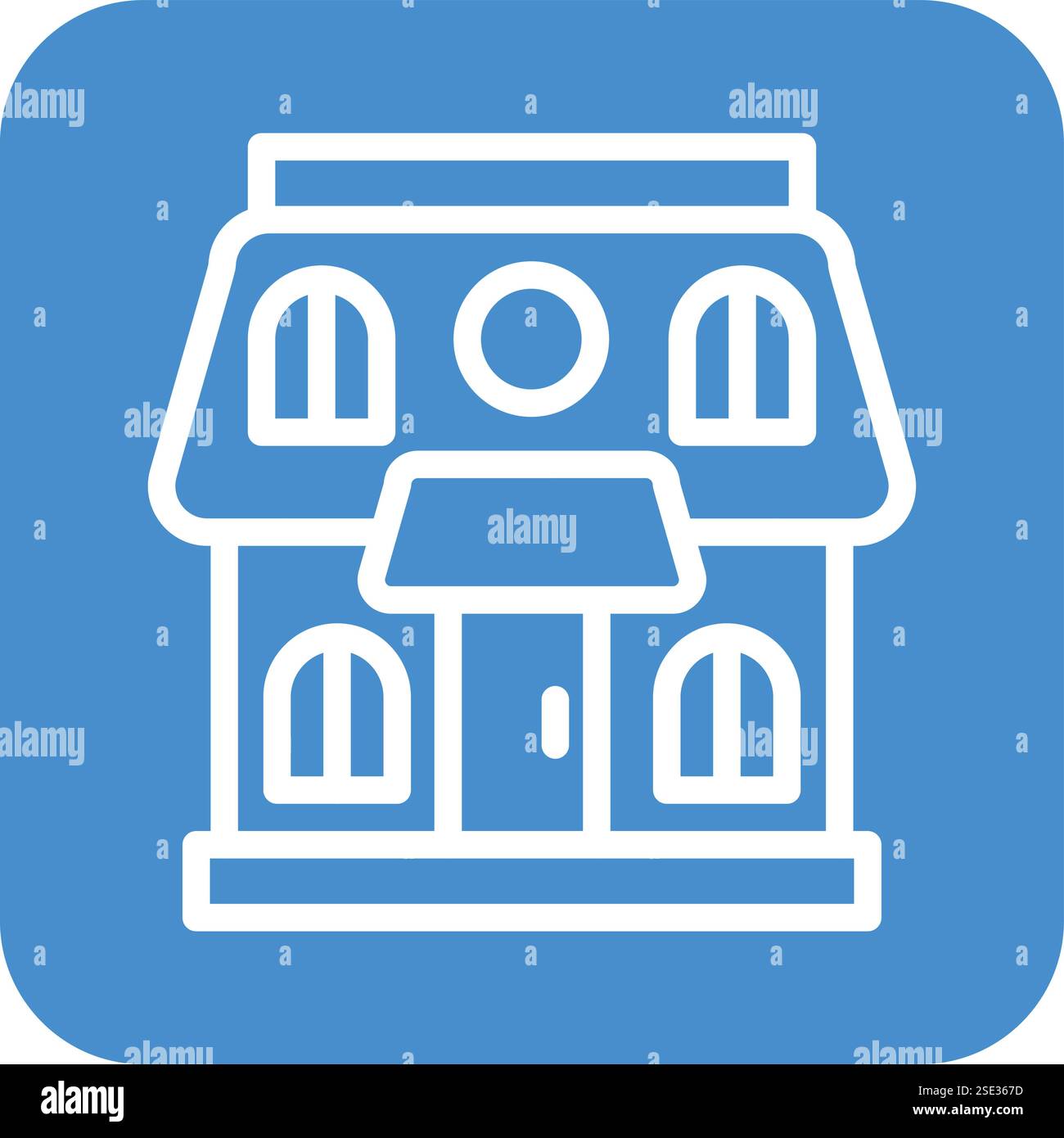 Doll house Vector Icon Design Illustration Stock Vector