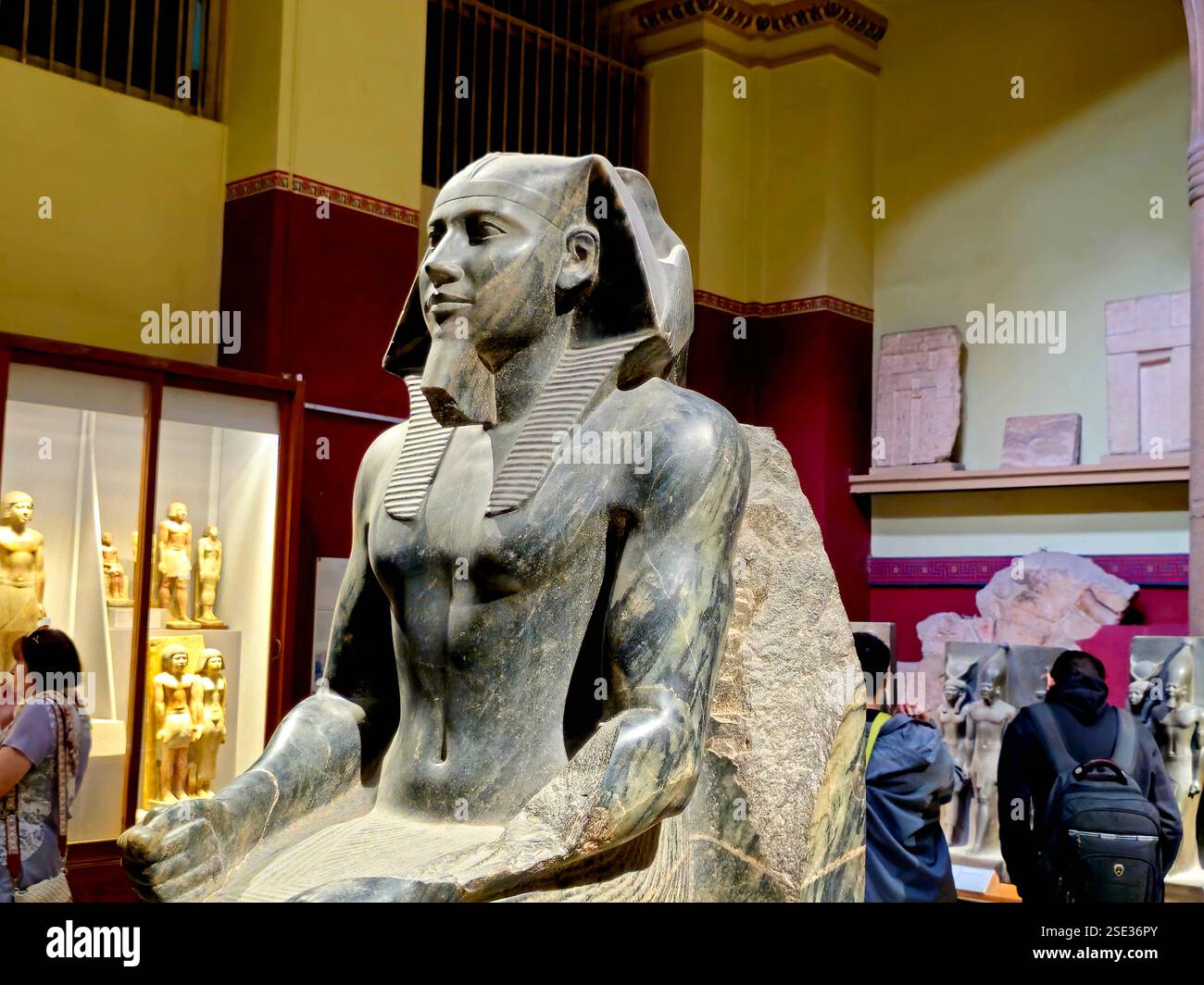 Cairo Egypt February 1 2025 Khafre Enthroned Ka Statue Of The Cairo Egypt February 1 2025 Khafre Enthroned Ka Statue Of The
