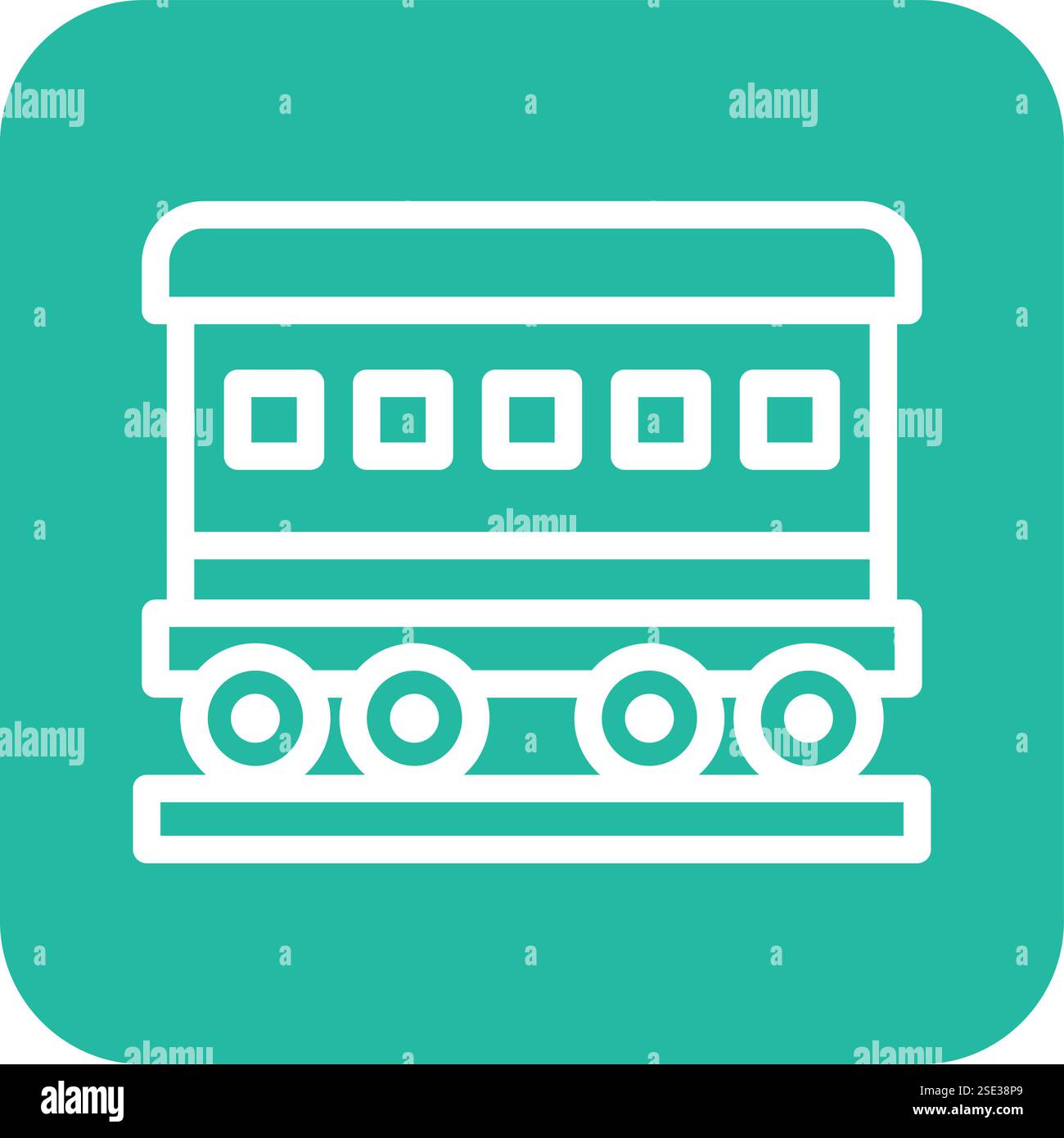 Wagon Vector Icon Design Illustration Stock Vector