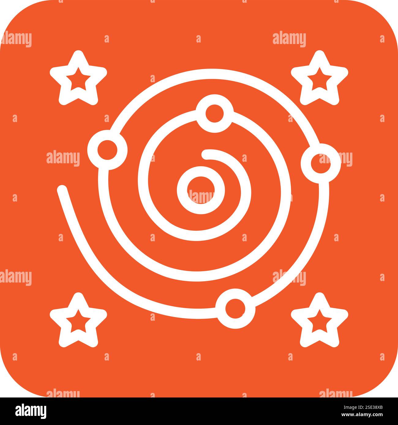 Galaxy Vector Icon Design Illustration Stock Vector