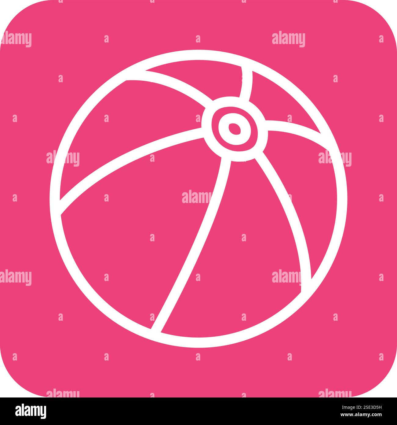 Beach ball Vector Icon Design Illustration Stock Vector