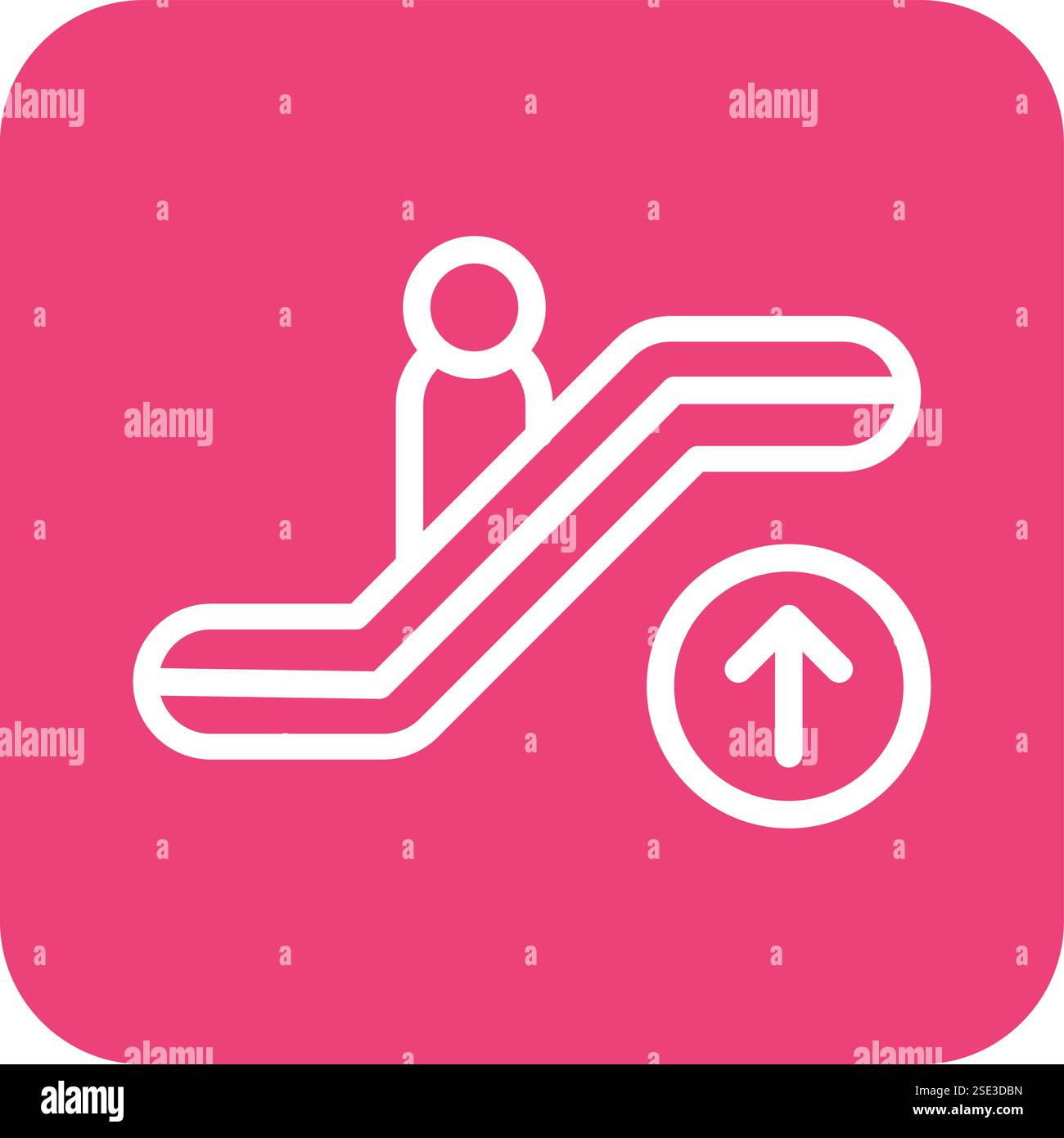Escalator up Vector Icon Design Illustration Stock Vector