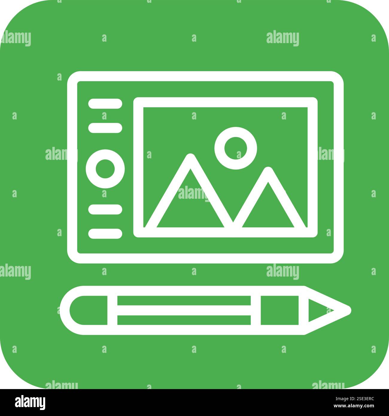 Graphic tablet Vector Icon Design Illustration Stock Vector