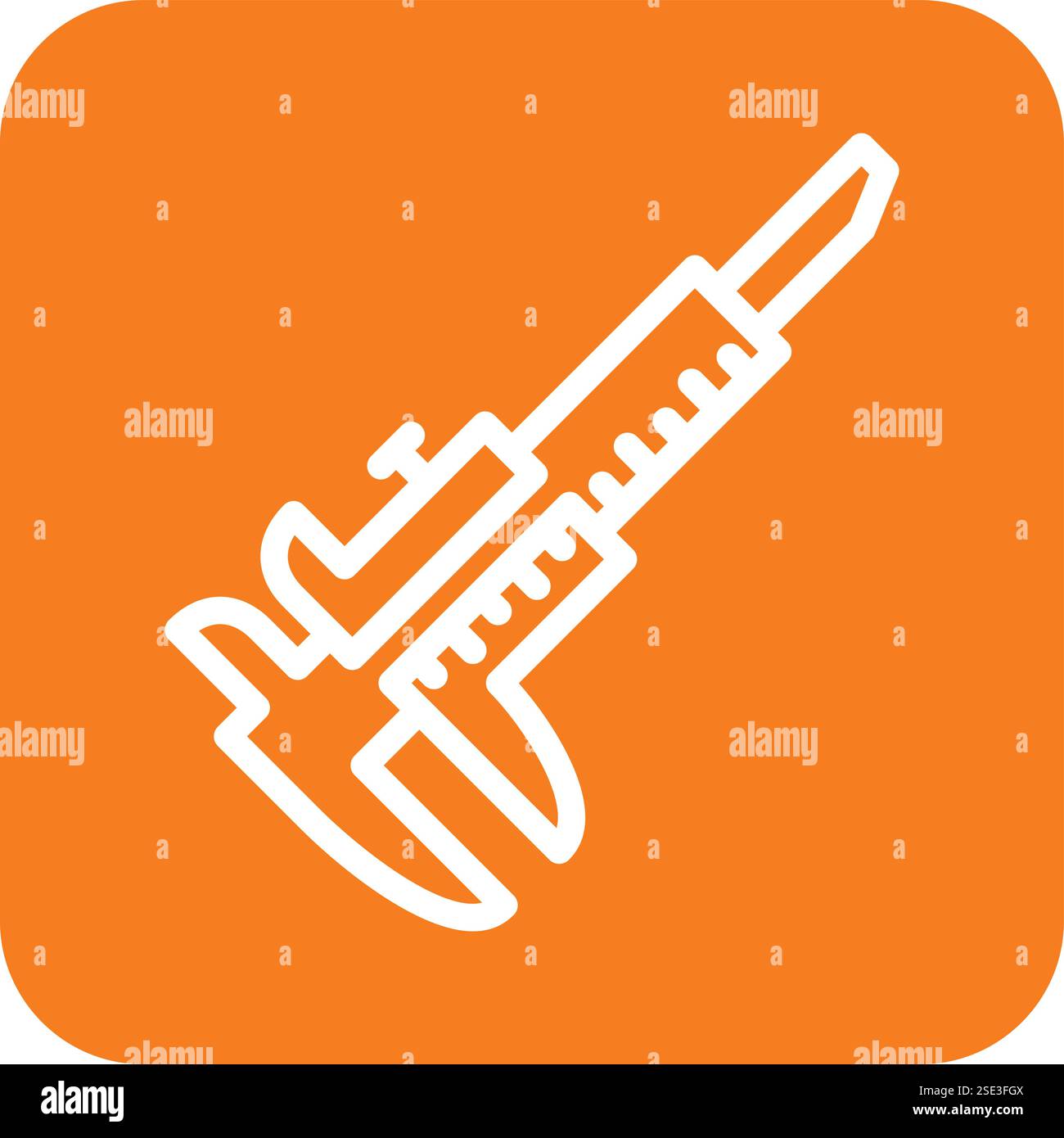 Caliper Vector Icon Design Illustration Stock Vector