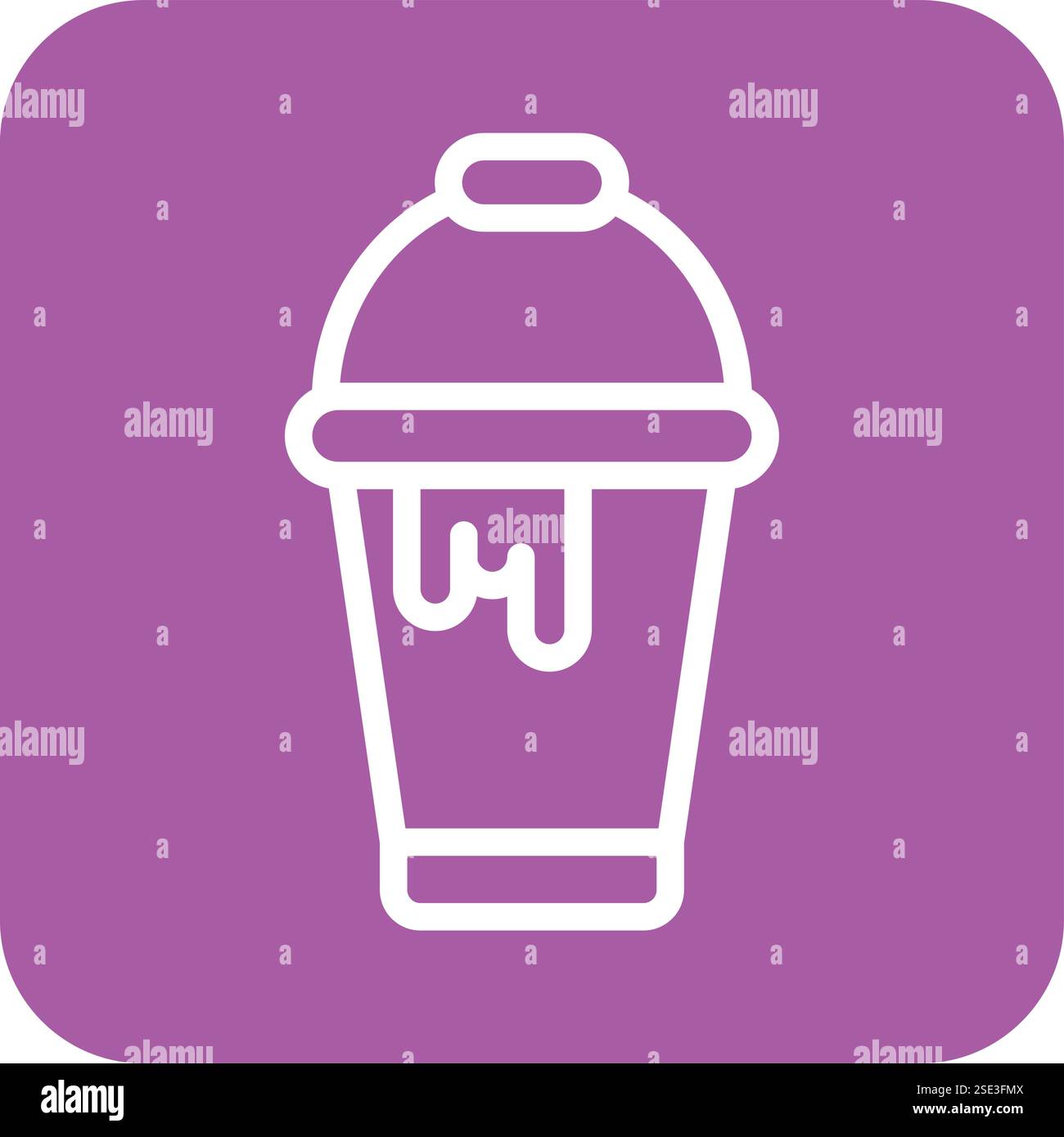 Paint bucket Vector Icon Design Illustration Stock Vector