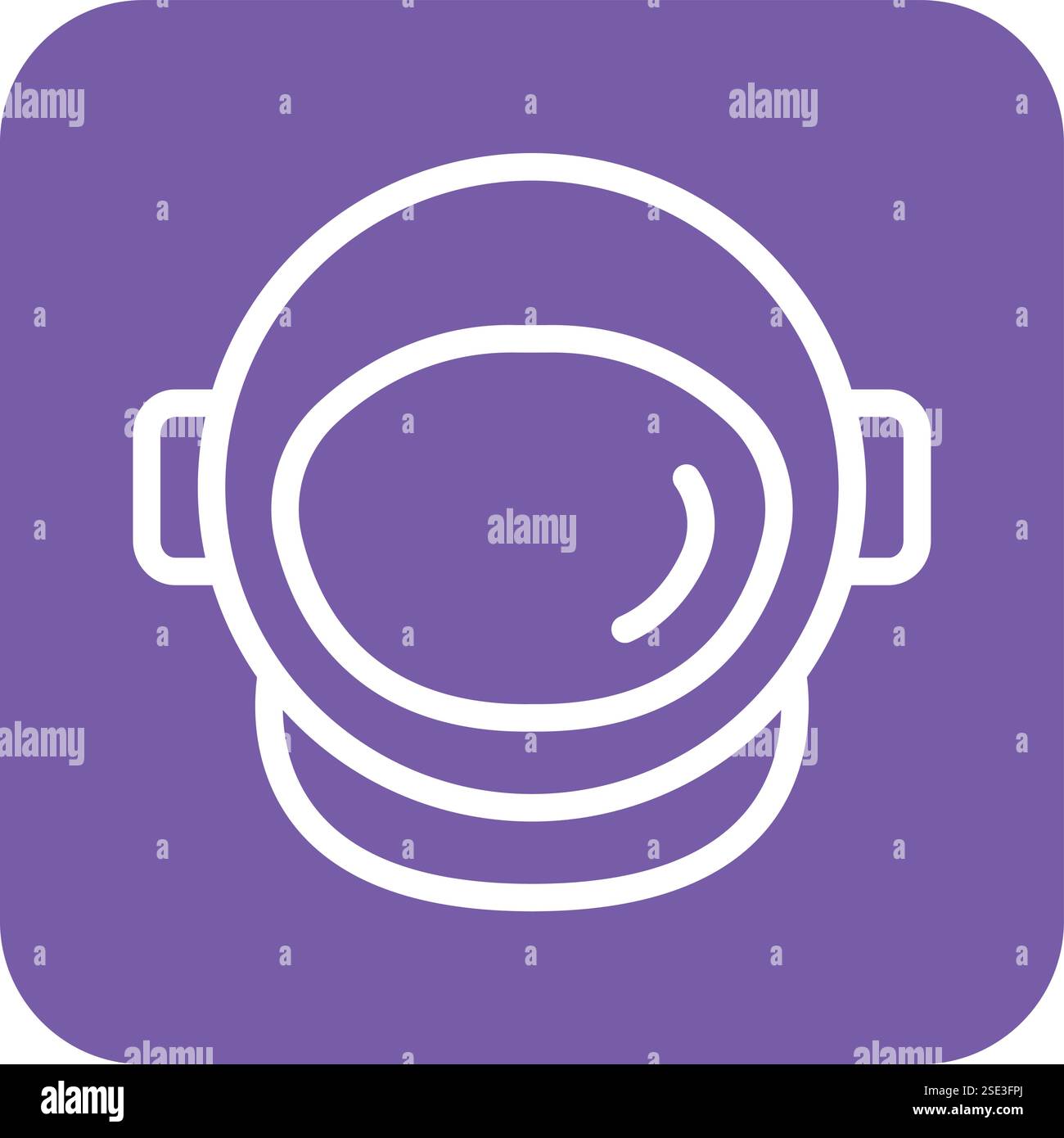 Astronaut helmet Vector Icon Design Illustration Stock Vector