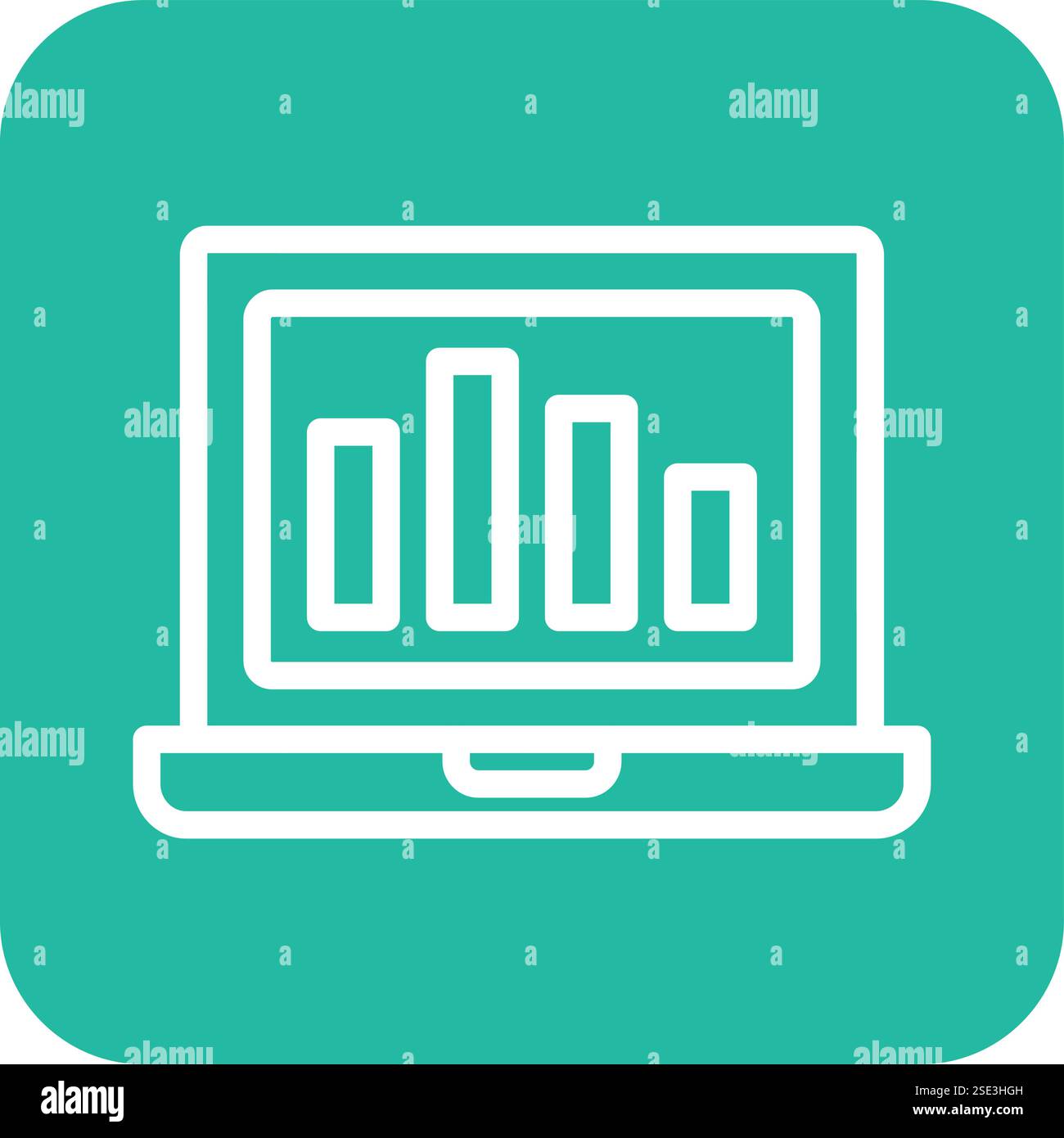 Online graph Vector Icon Design Illustration Stock Vector