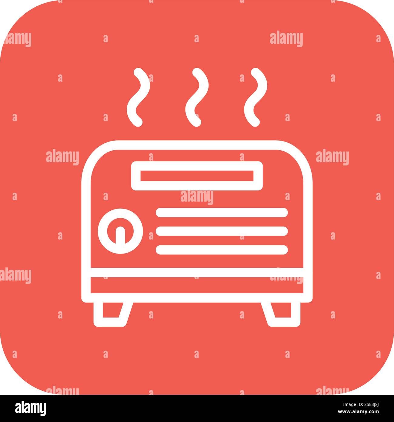 Toaster Vector Icon Design Illustration Stock Vector
