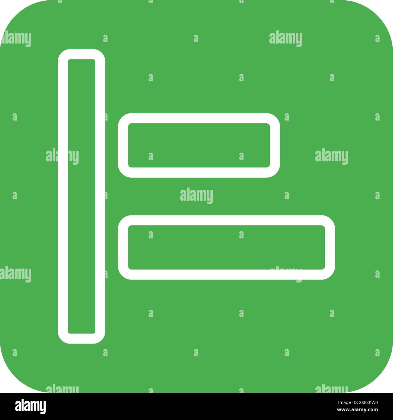 Left alignment Vector Icon Design Illustration Stock Vector