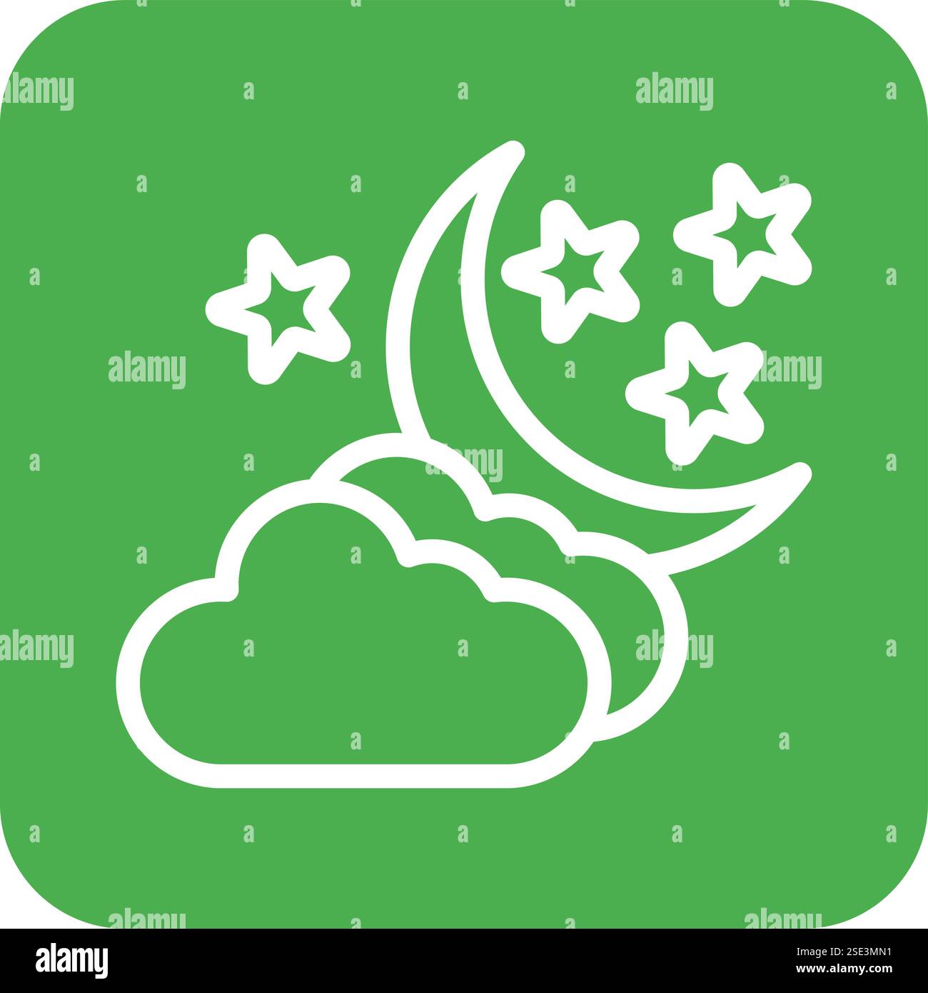 Night Vector Icon Design Illustration Stock Vector