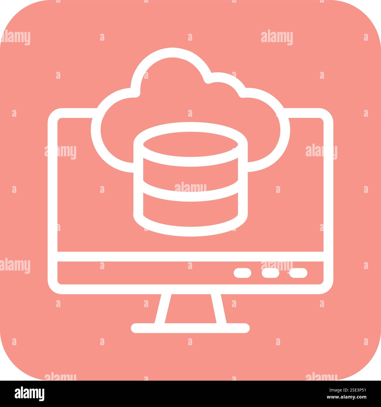 Cloud database Vector Icon Design Illustration Stock Vector