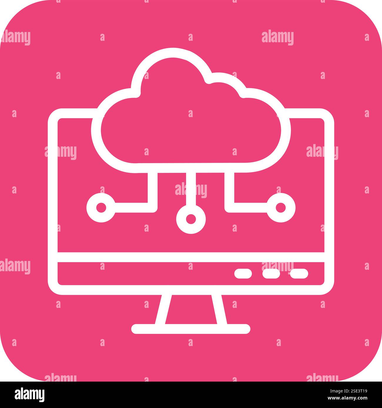 Cloud computing Vector Icon Design Illustration Stock Vector