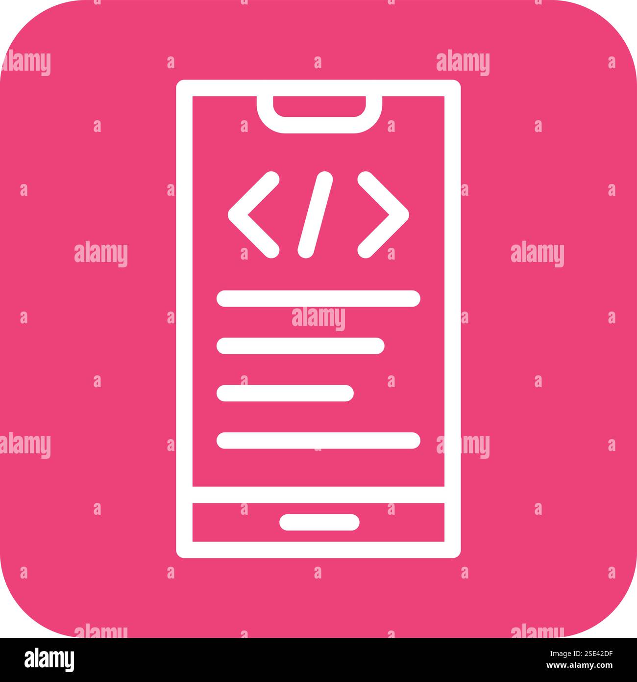 App development Vector Icon Design Illustration Stock Vector