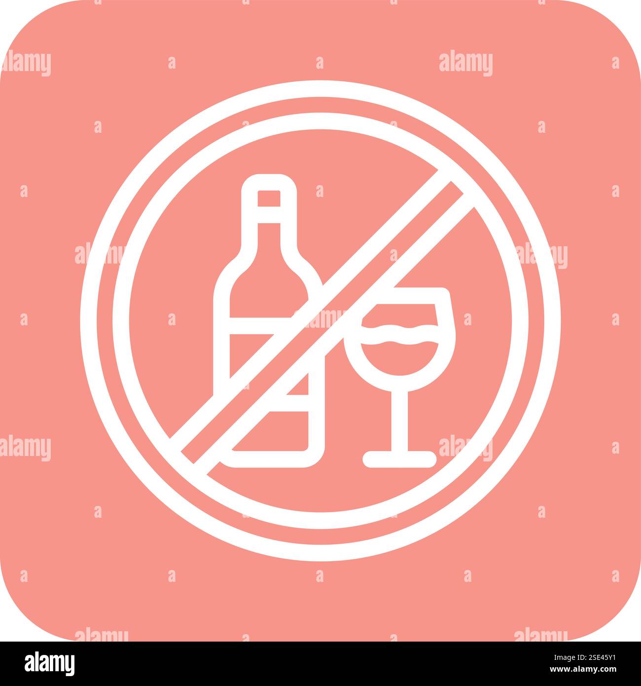 No alcohol Vector Icon Design Illustration Stock Vector