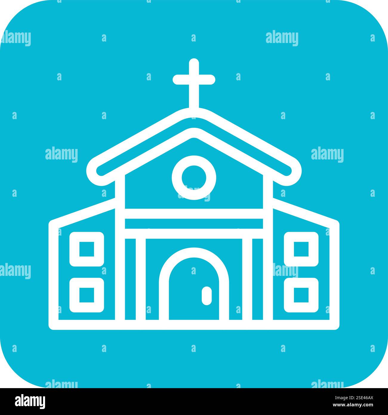 Church Vector Icon Design Illustration Stock Vector