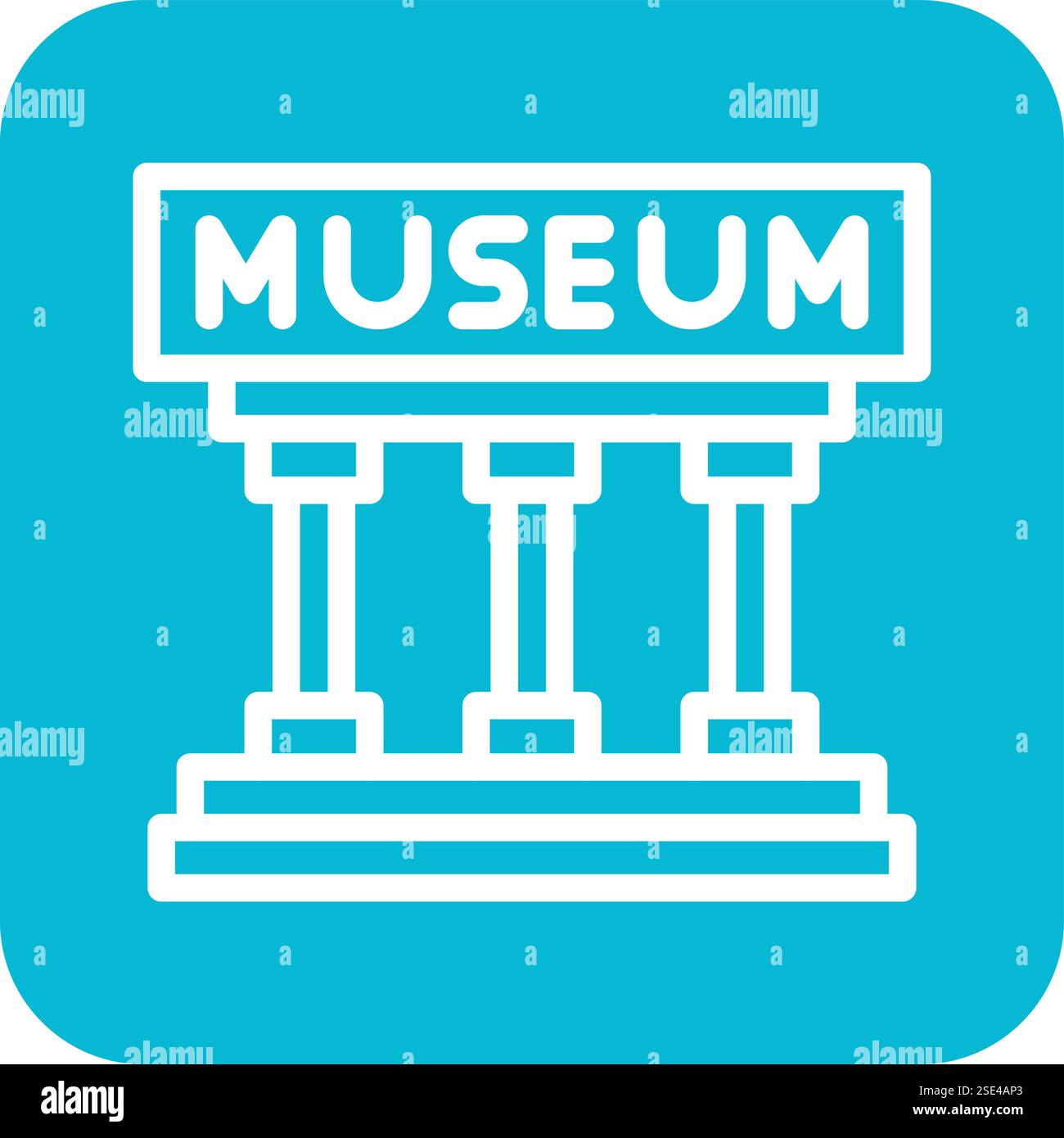 Museum Vector Icon Design Illustration Stock Vector