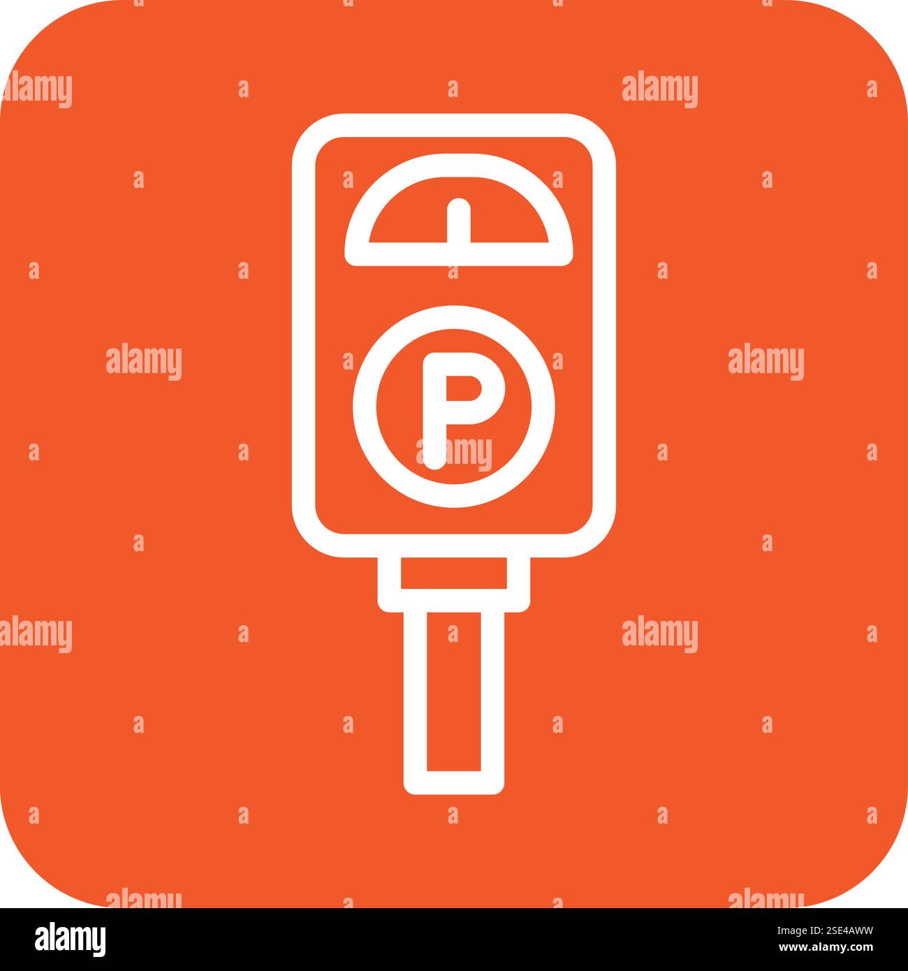 Parking meter Vector Icon Design Illustration Stock Vector