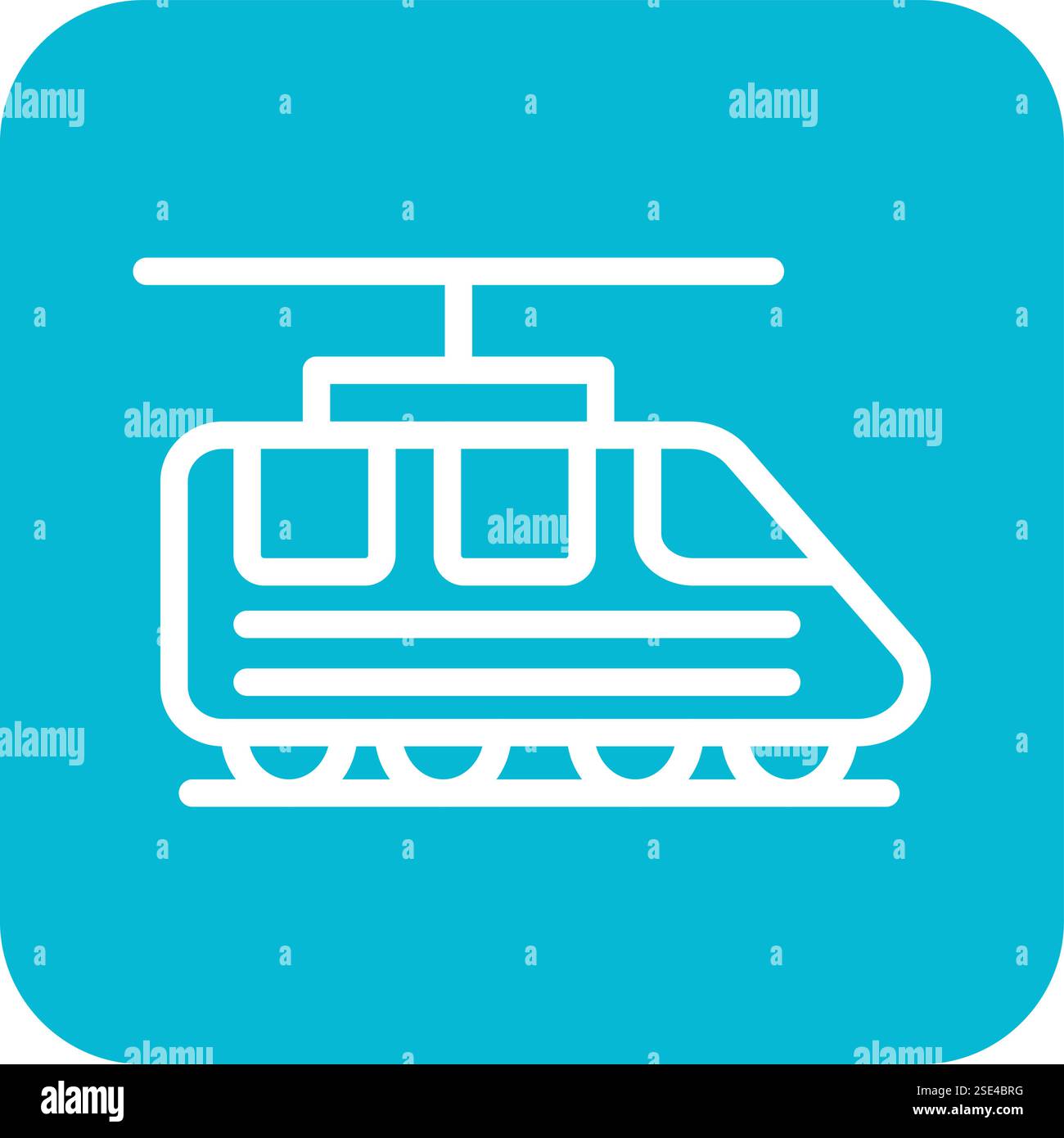 Electric train Vector Icon Design Illustration Stock Vector