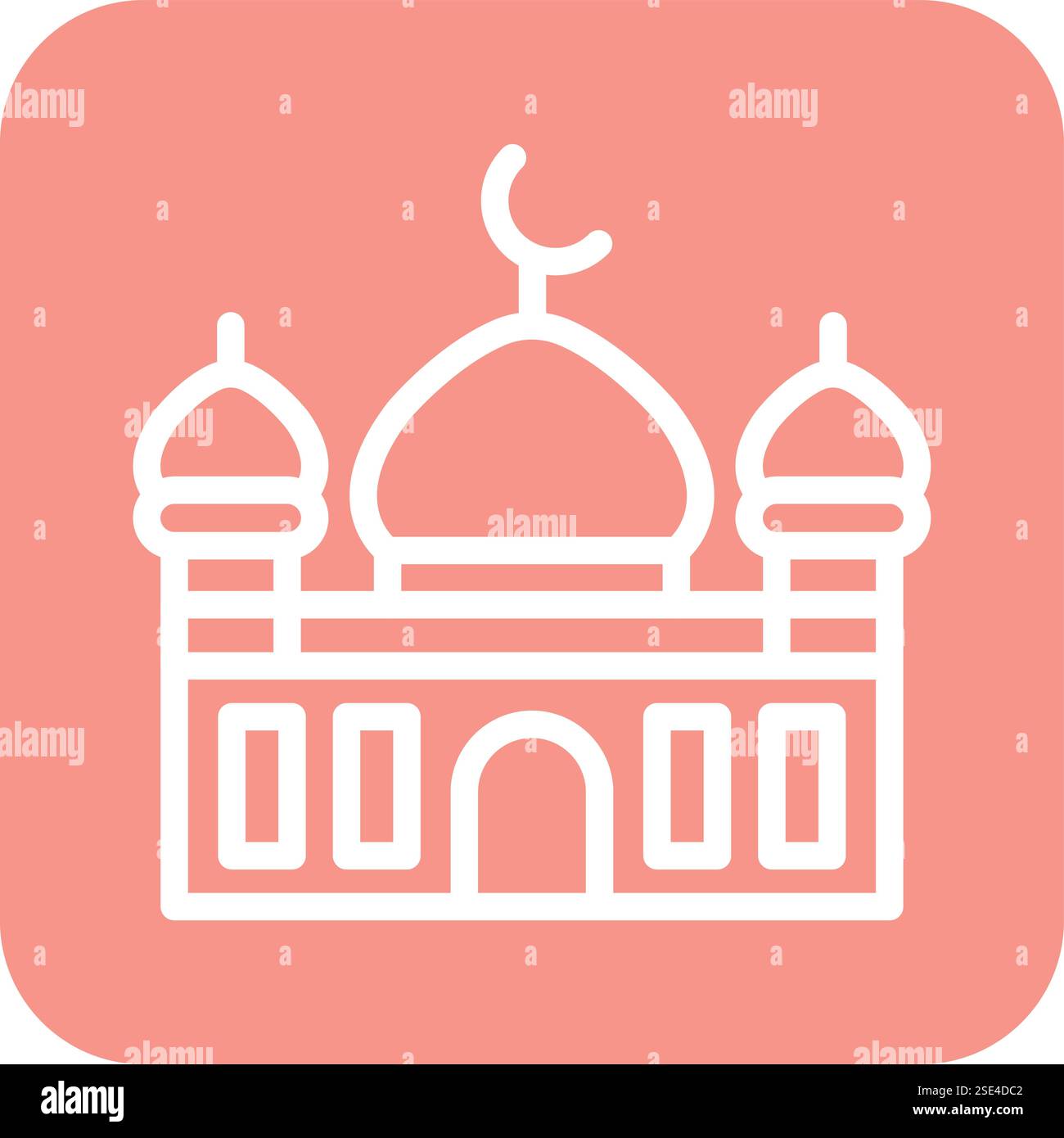 Mosque Vector Icon Design Illustration Stock Vector