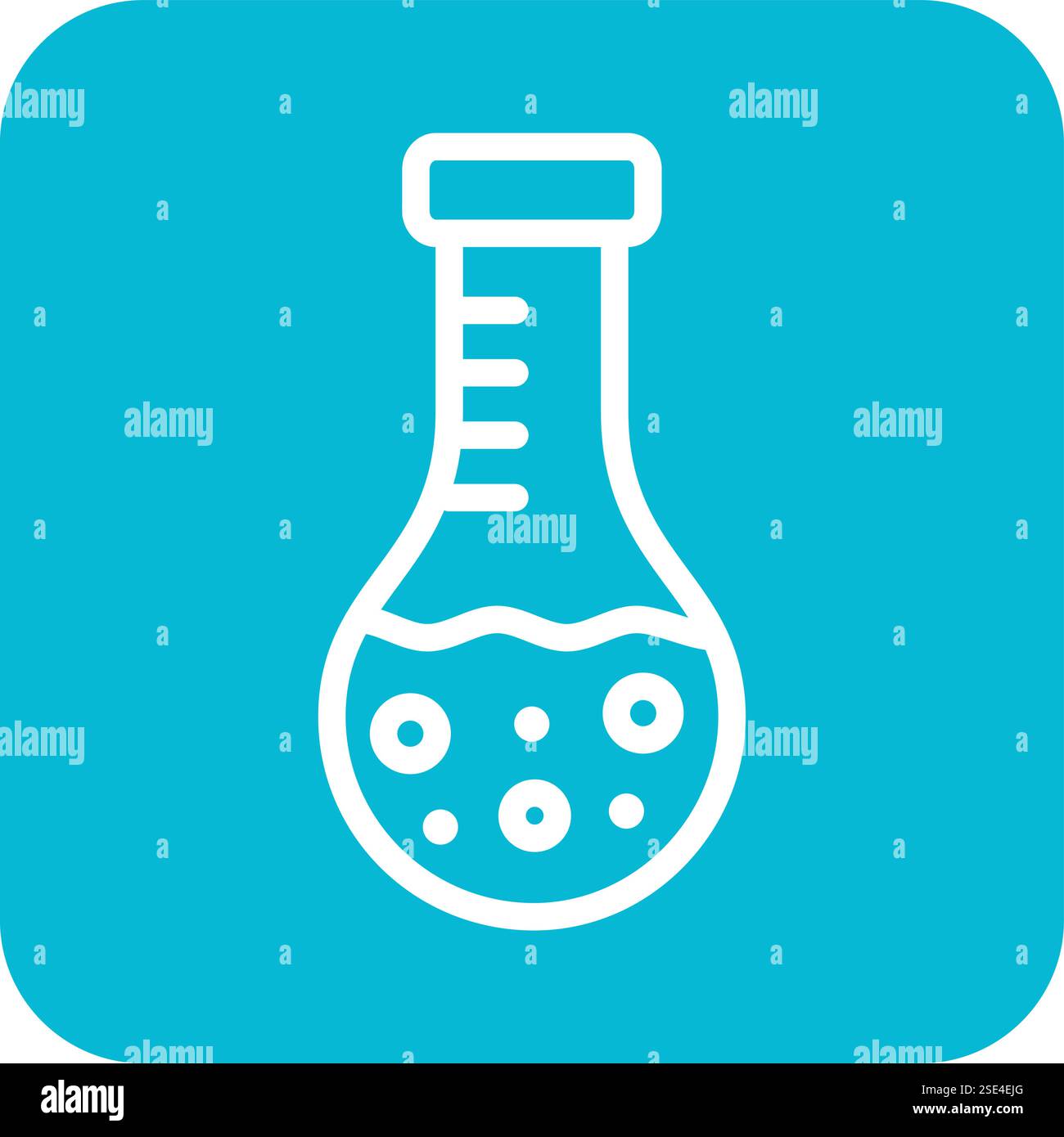 Round flask Vector Icon Design Illustration Stock Vector