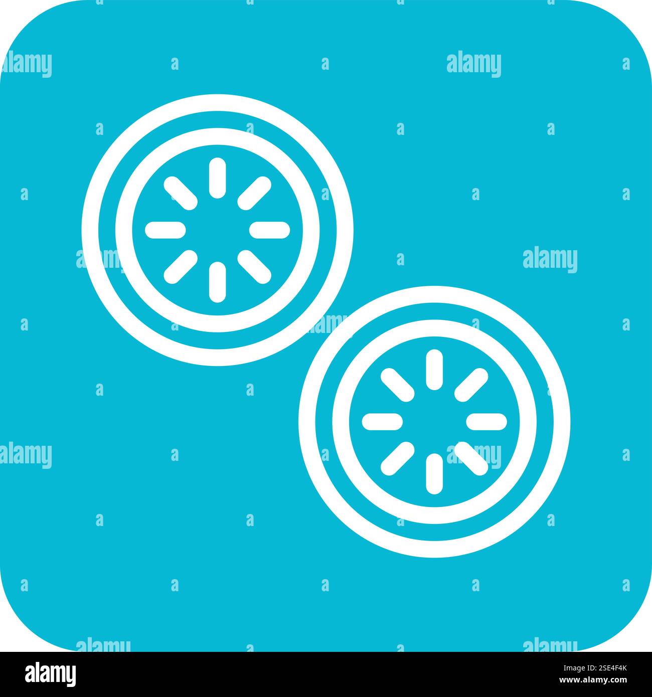 Cucumber slice Vector Icon Design Illustration Stock Vector