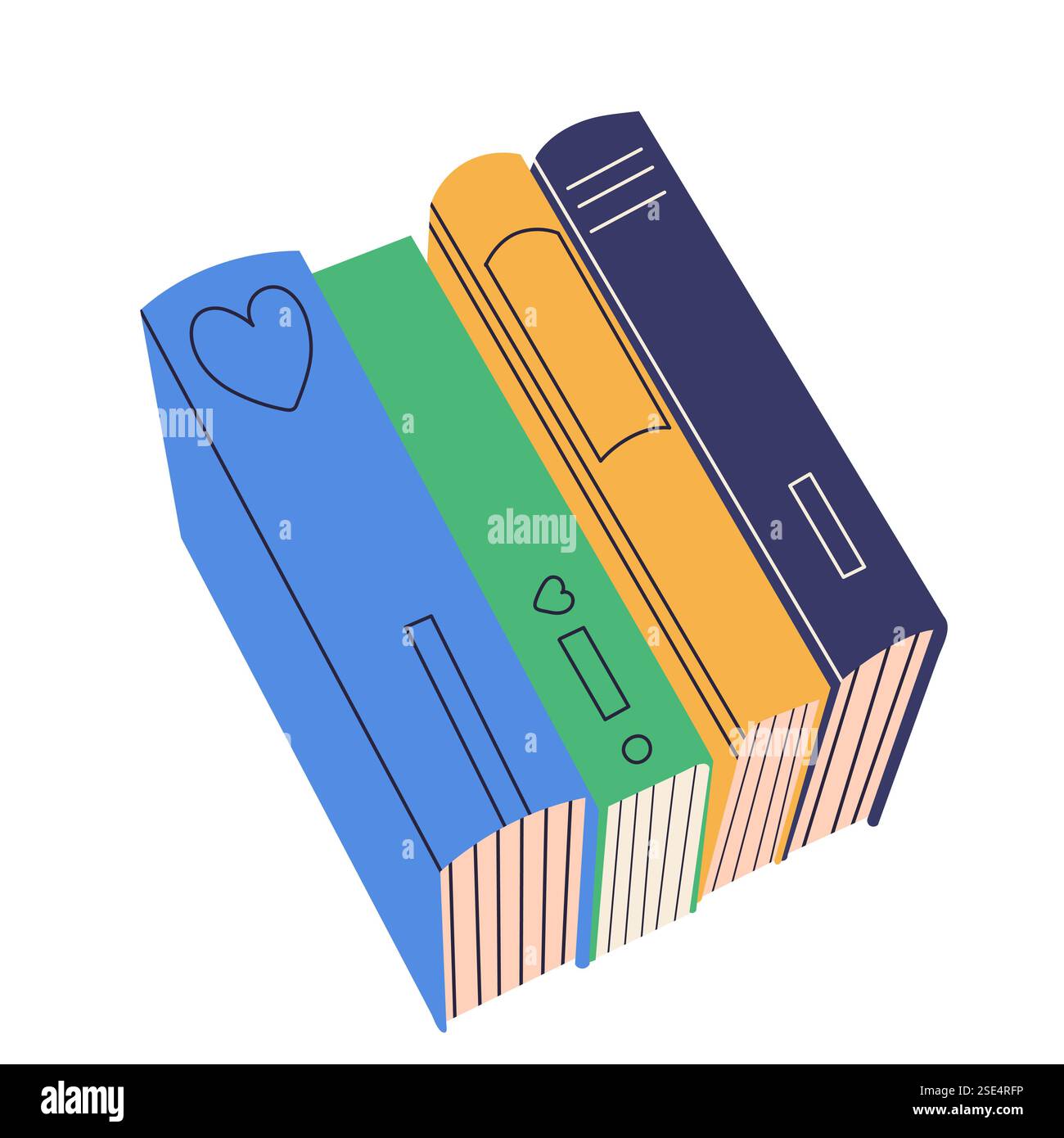 stack of books in doodle style isolated Stock Vector Image & Art - Alamy