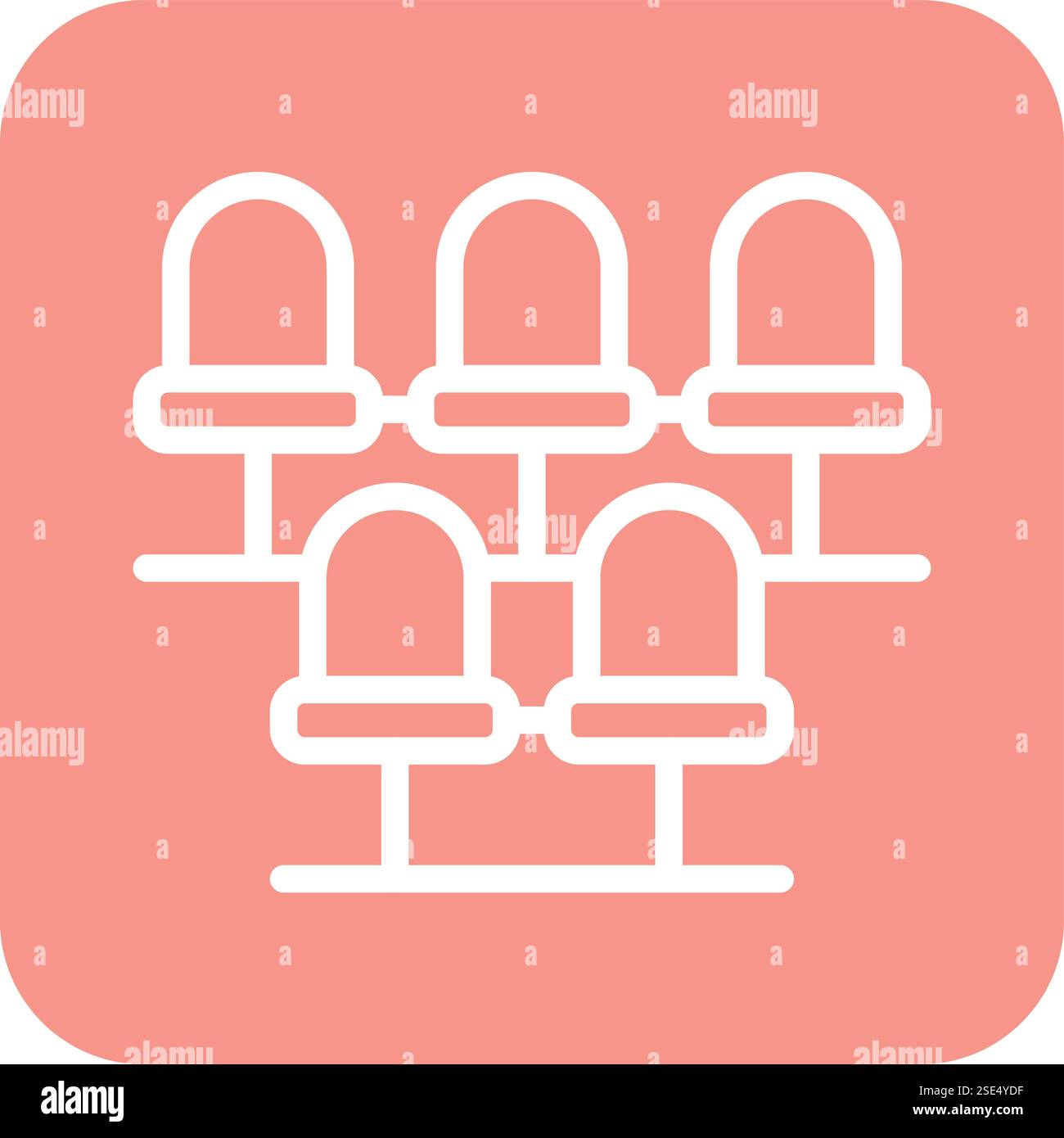 Cinema seats Vector Icon Design Illustration Stock Vector