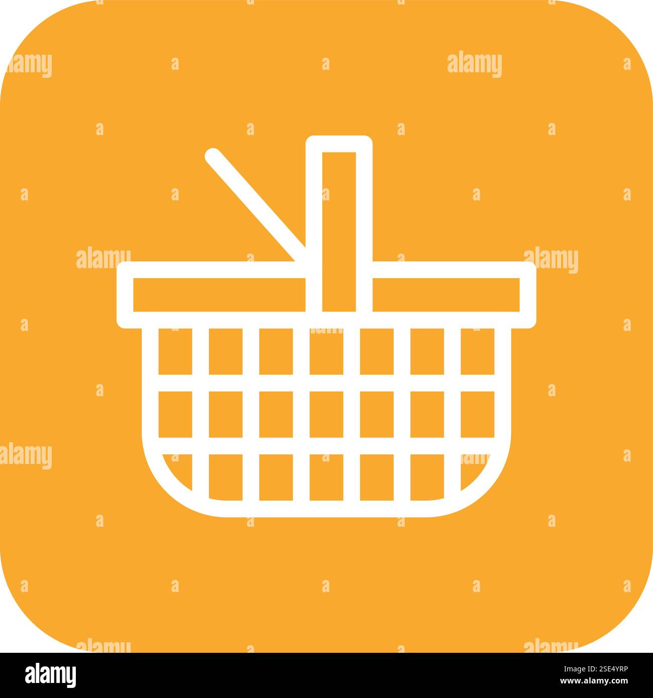 Picnic basket Vector Icon Design Illustration Stock Vector