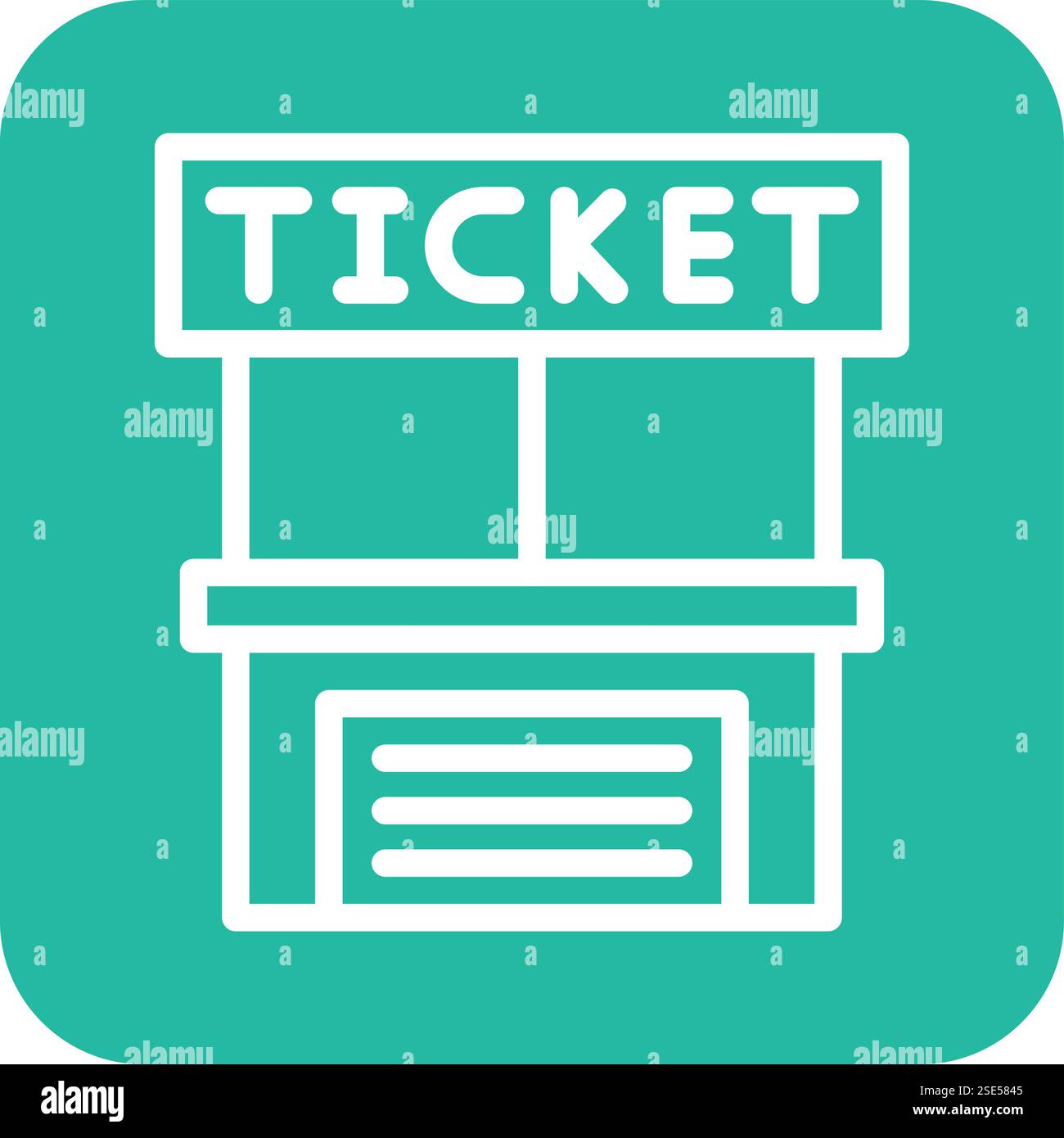 Ticket office Vector Icon Design Illustration Stock Vector