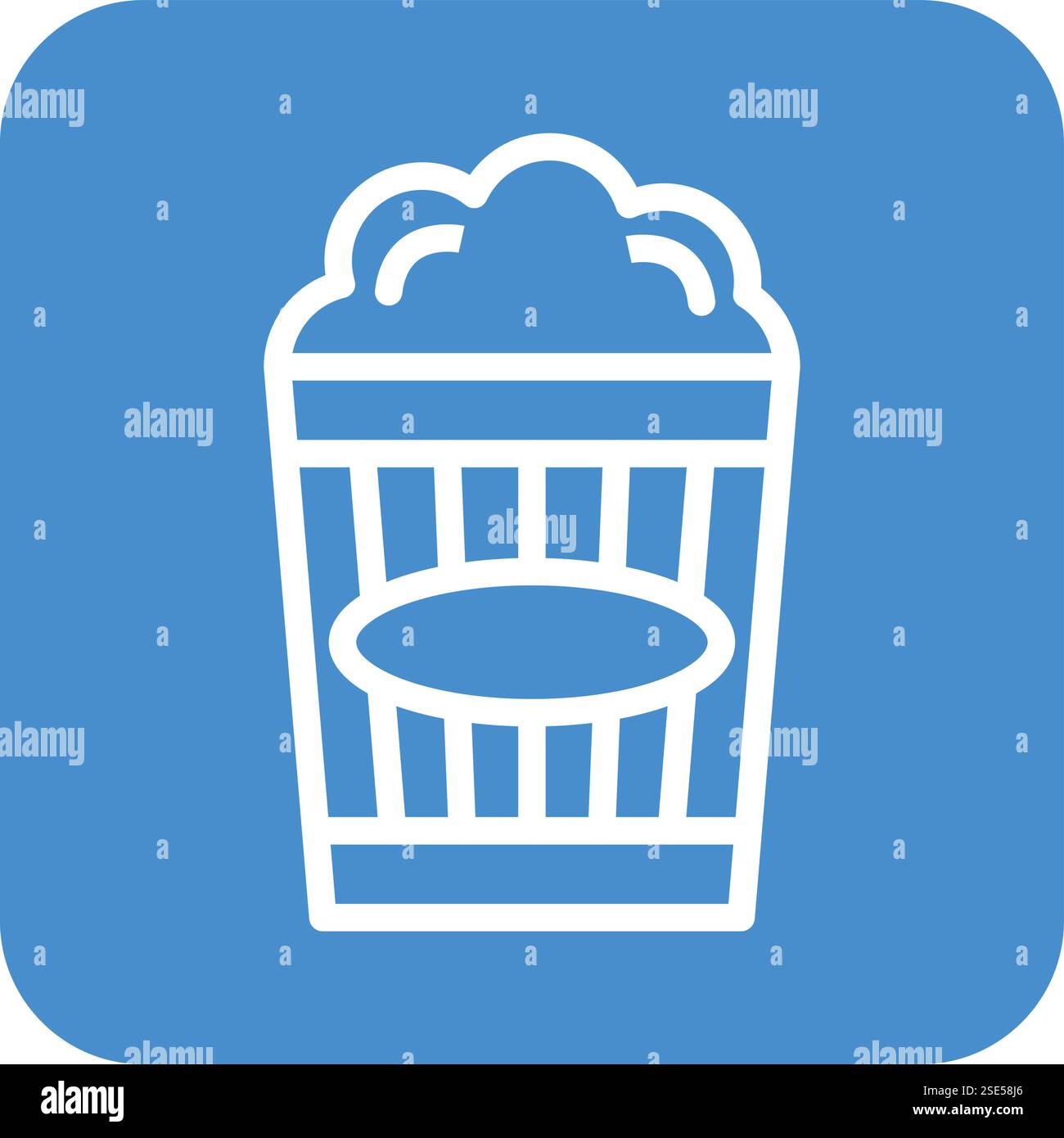 Popcorn Vector Icon Design Illustration Stock Vector