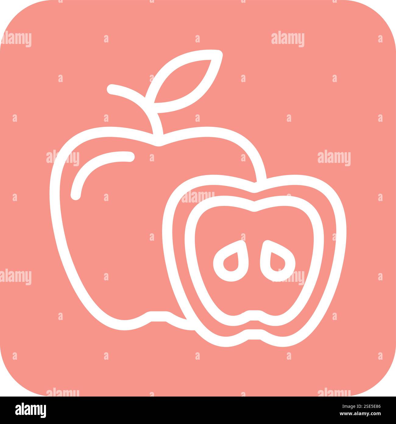 Apple Vector Icon Design Illustration Stock Vector