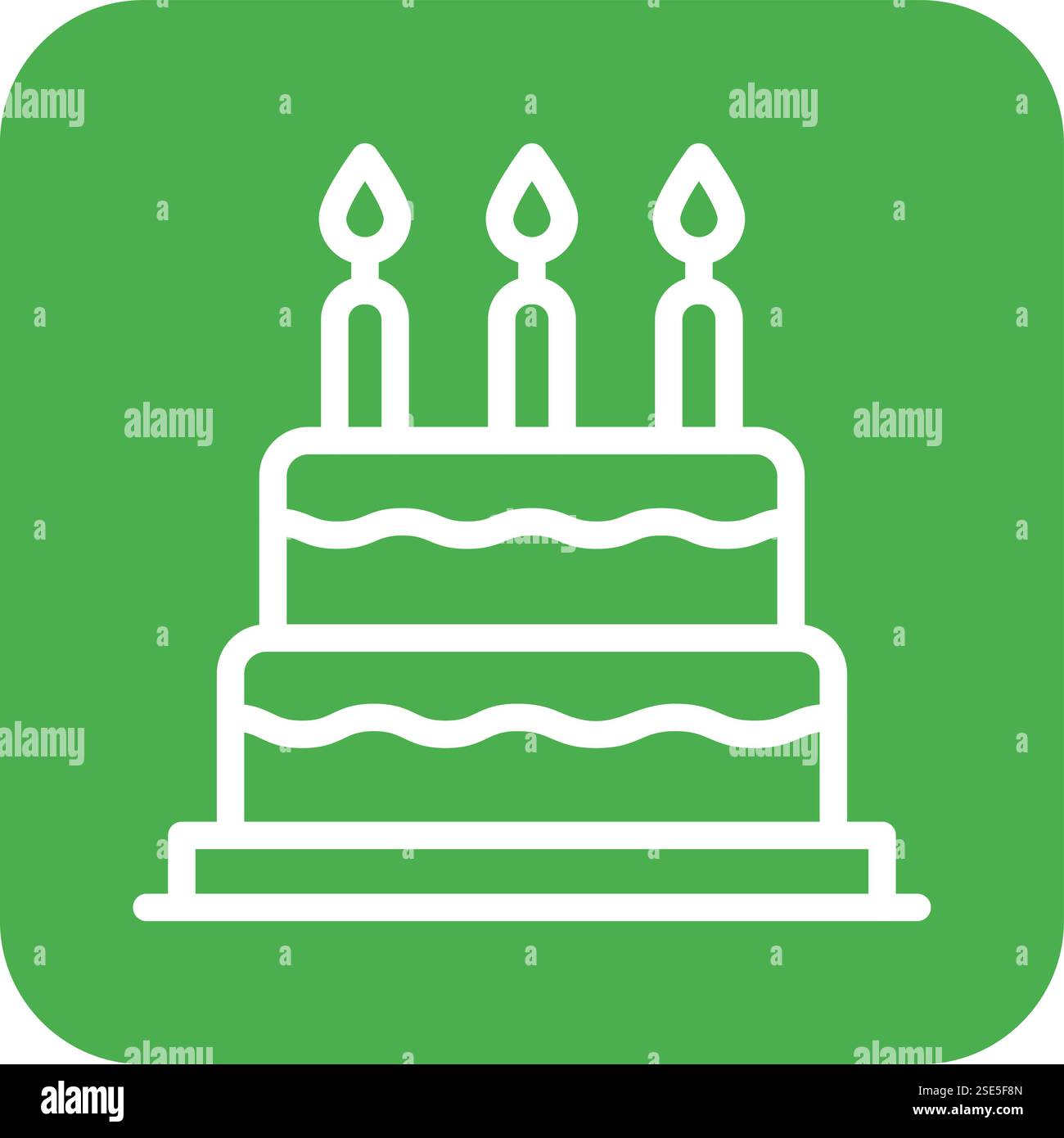 Cake Vector Icon Design Illustration Stock Vector