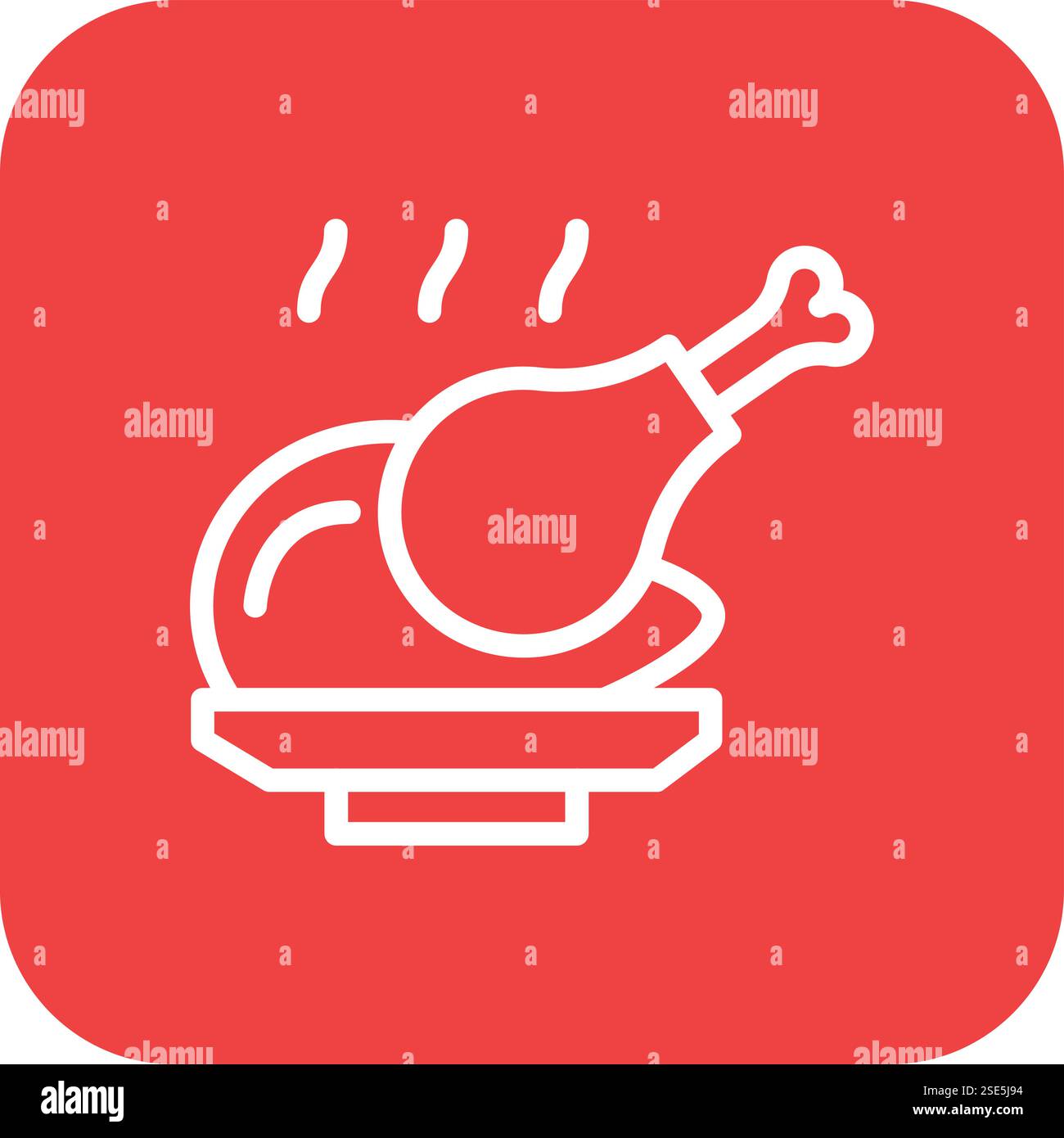 Fried chicken Vector Icon Design Illustration Stock Vector