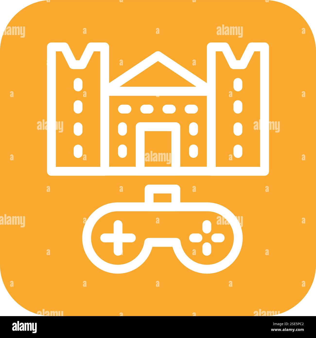 Castle Vector Icon Design Illustration Stock Vector