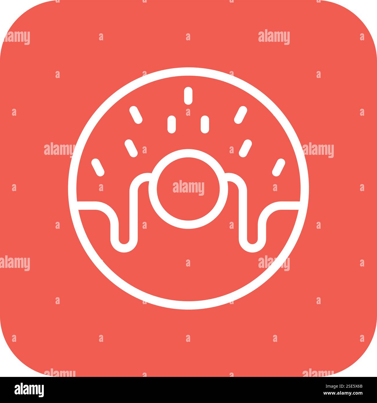 Doughnut Vector Icon Design Illustration Stock Vector
