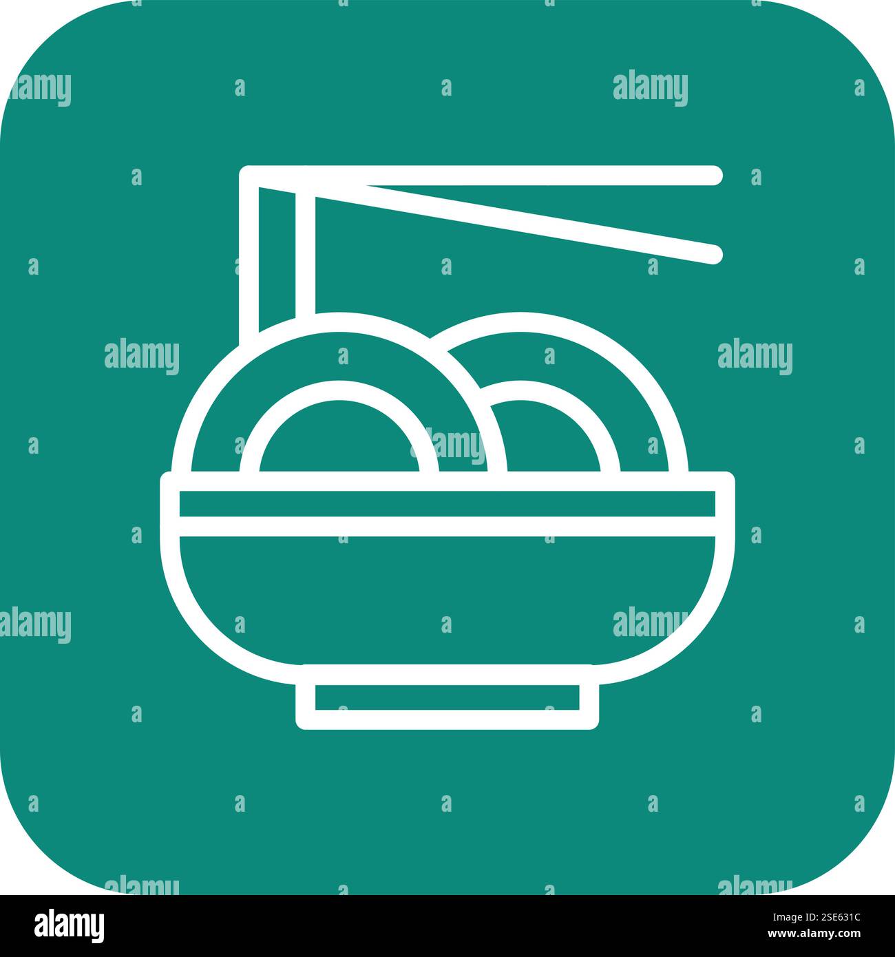 Noodle Vector Icon Design Illustration Stock Vector