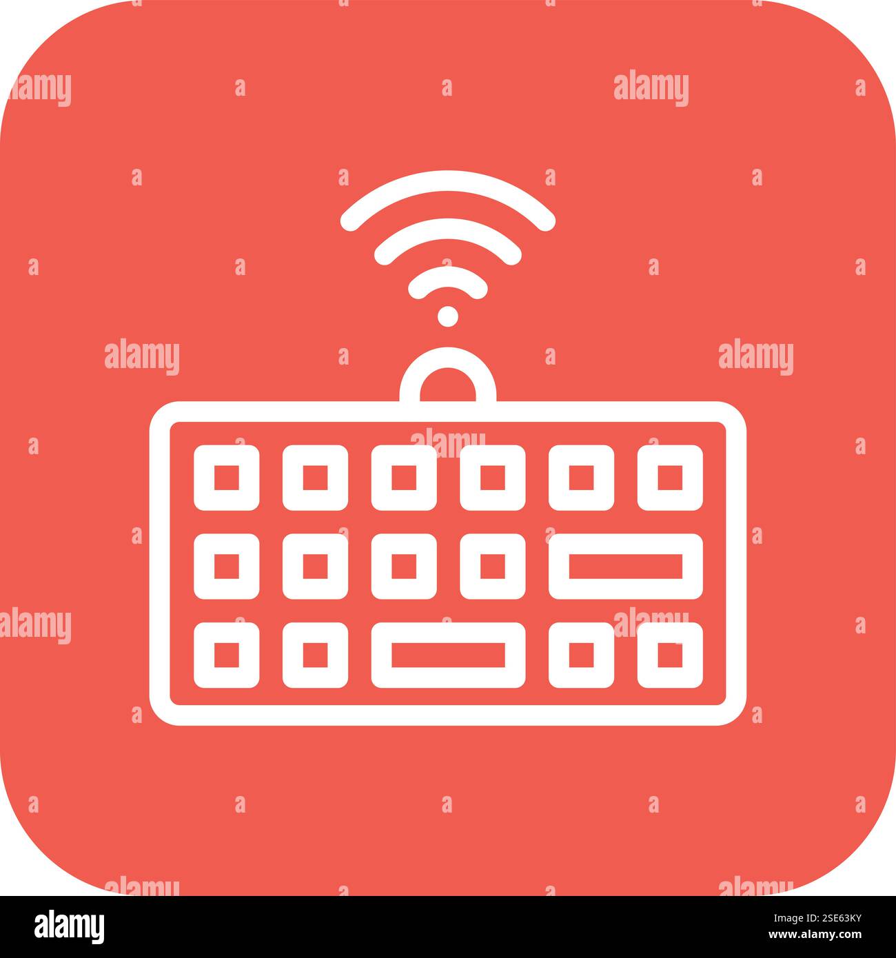 Wireless keyboard Vector Icon Design Illustration Stock Vector