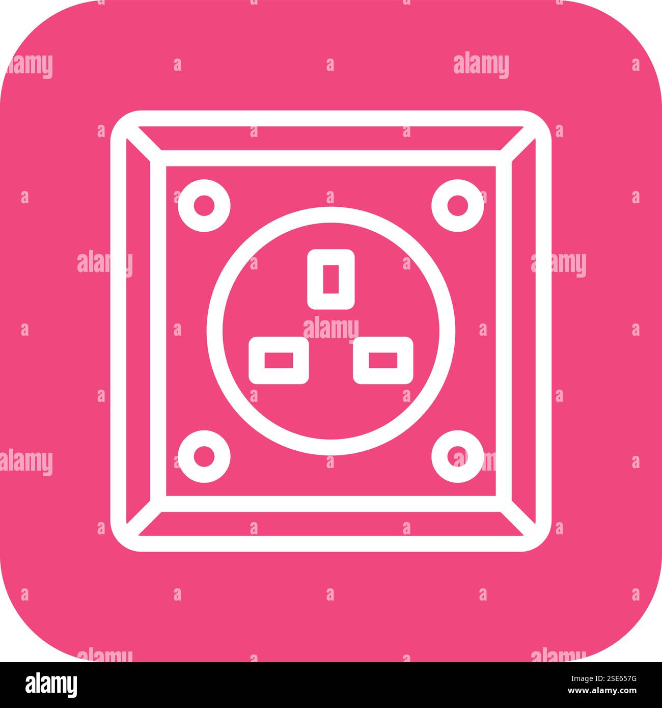 Power socket Vector Icon Design Illustration Stock Vector